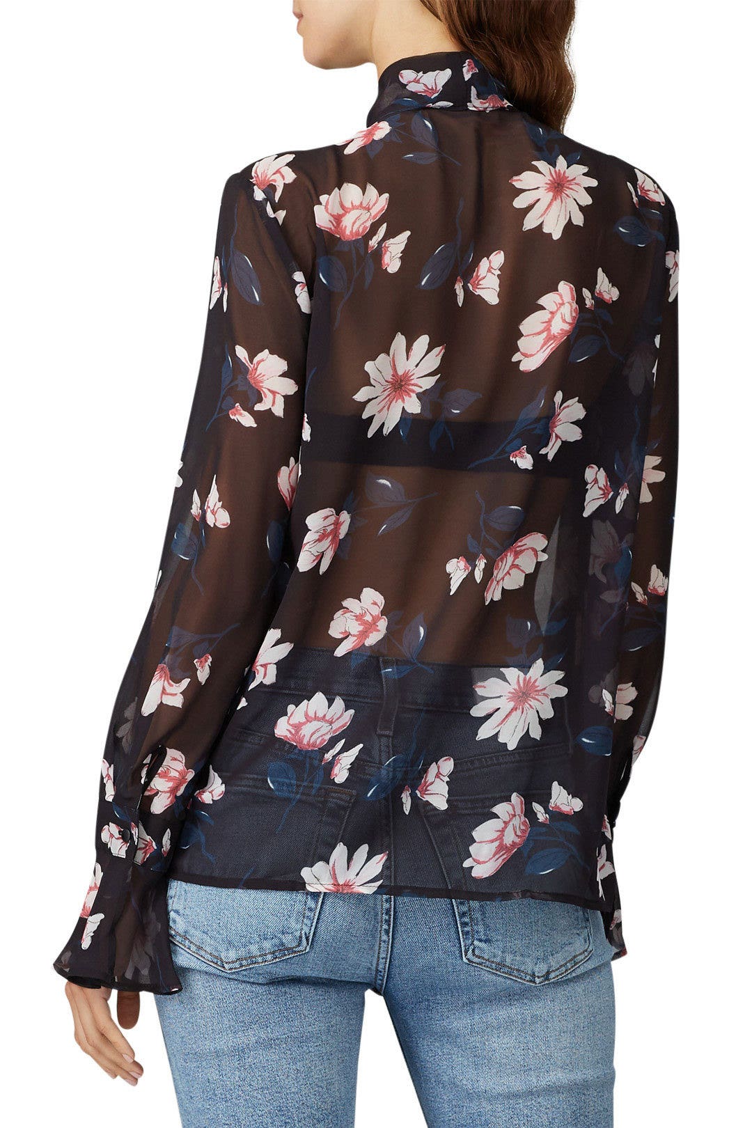 Ruffled Tie Neck Blouse by Badgley Mischka 2