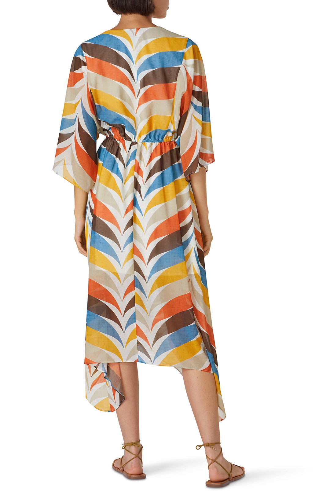 V-Neck Scarf Hem Dress by Slate & Willow 2