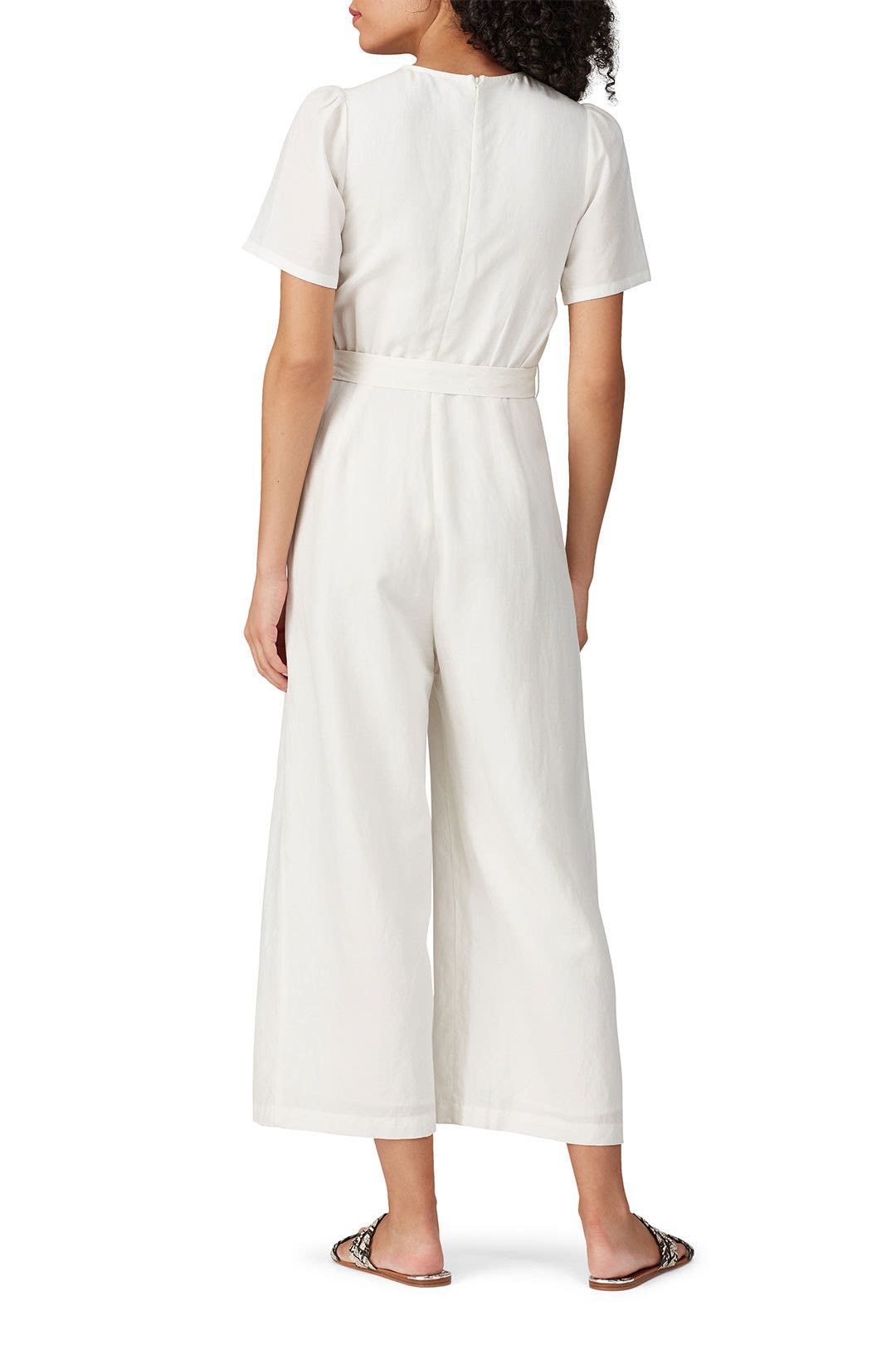 Jena Pouf Sleeve Linen Jumpsuit by Greylin 1