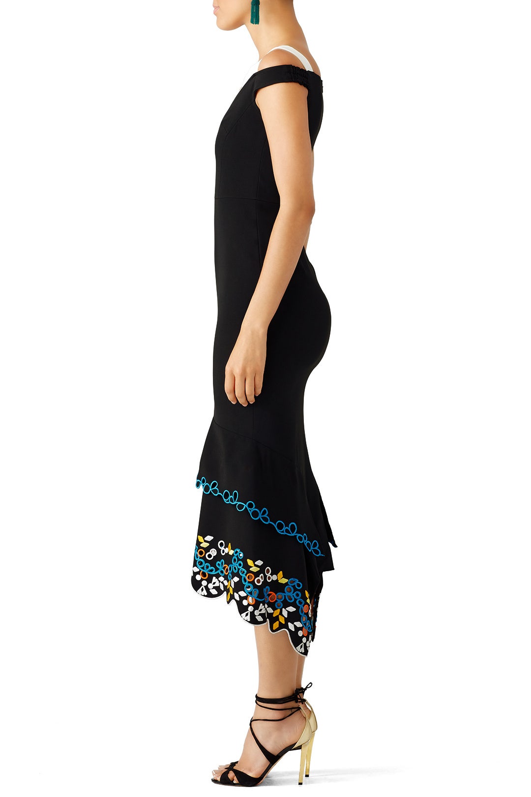 Black Crepe Embroidered Dress by Peter Pilotto 2