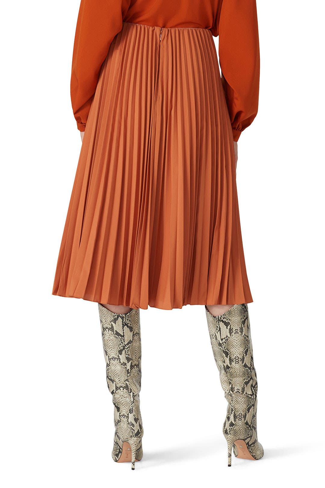 Two Tone Pleated Skirt by TOME x RTR | Rent the Runway