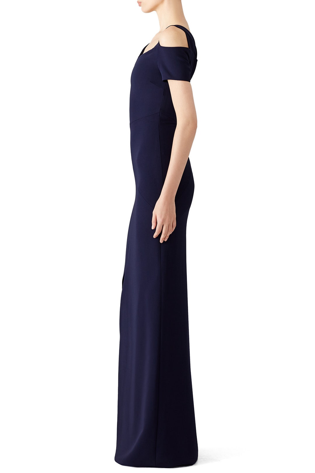 Navy Cold Shoulder Gown by Antonio Berardi 2