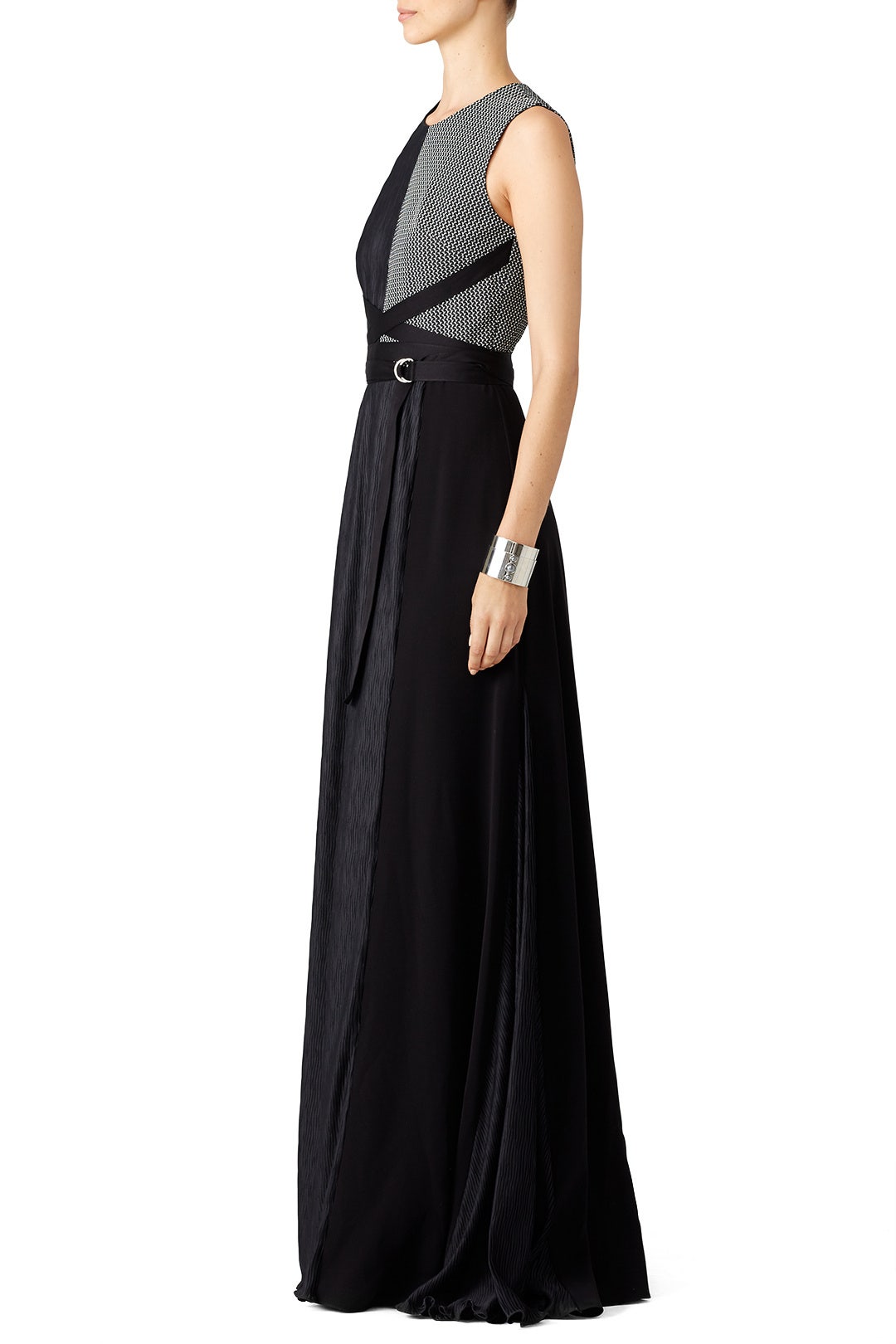 Print Patchwork Harness Gown by ADEAM 1