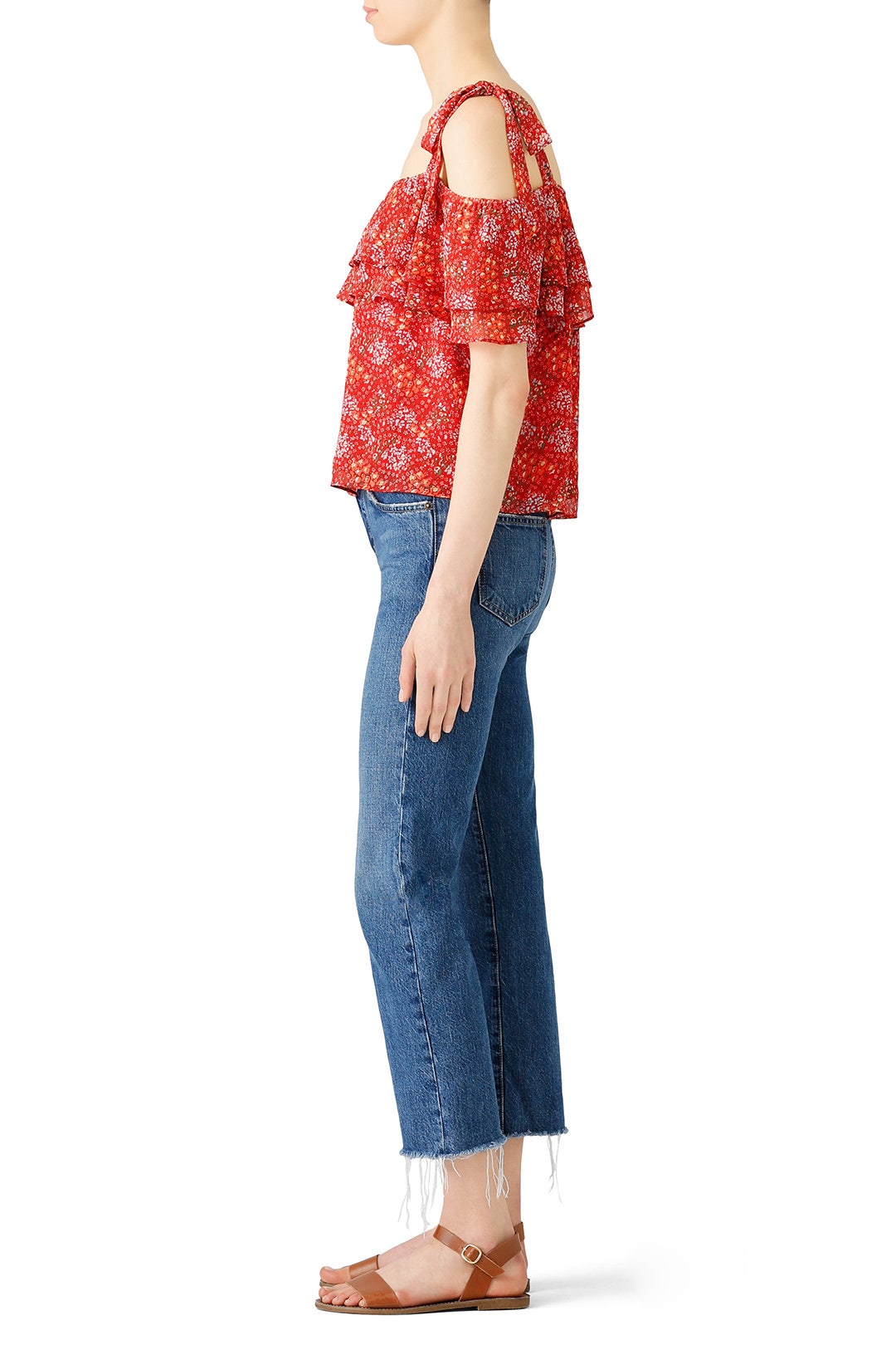 Red Floral Jamie Top by Rebecca Minkoff 2