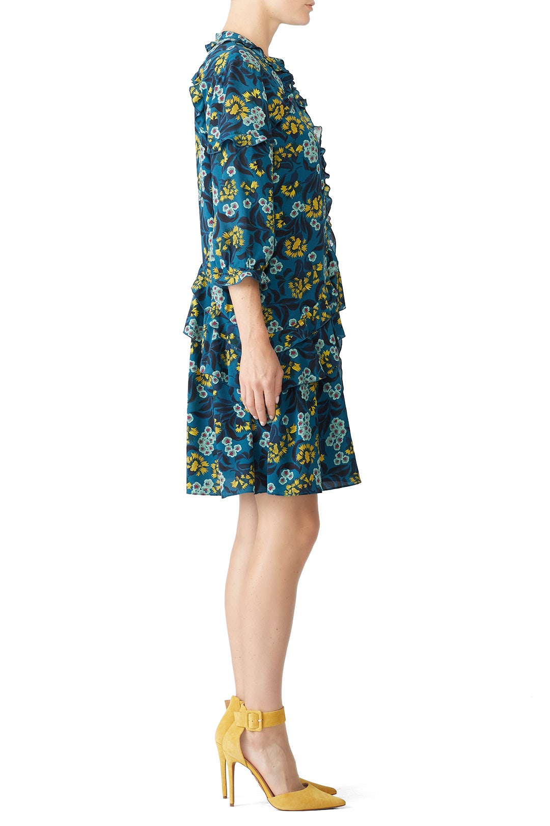 Teal Tilly Ruffle Dress by SALONI 2