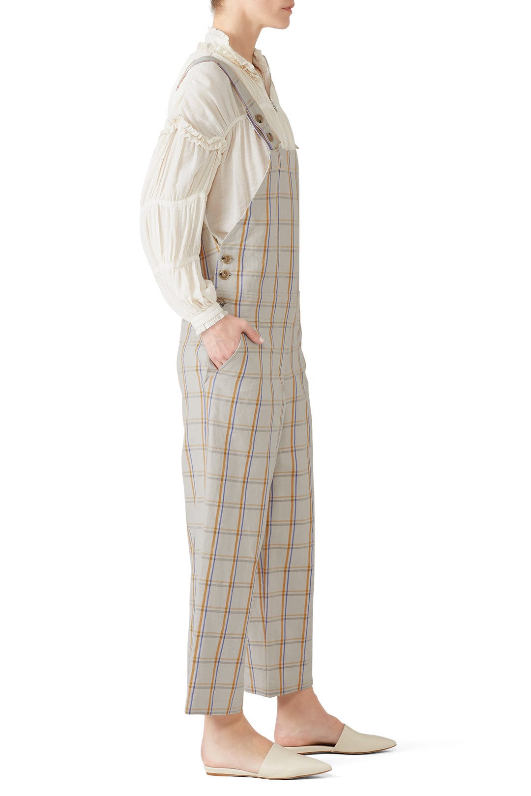 Relaxed Fit Plaid Jumpsuit by TEIJA 2