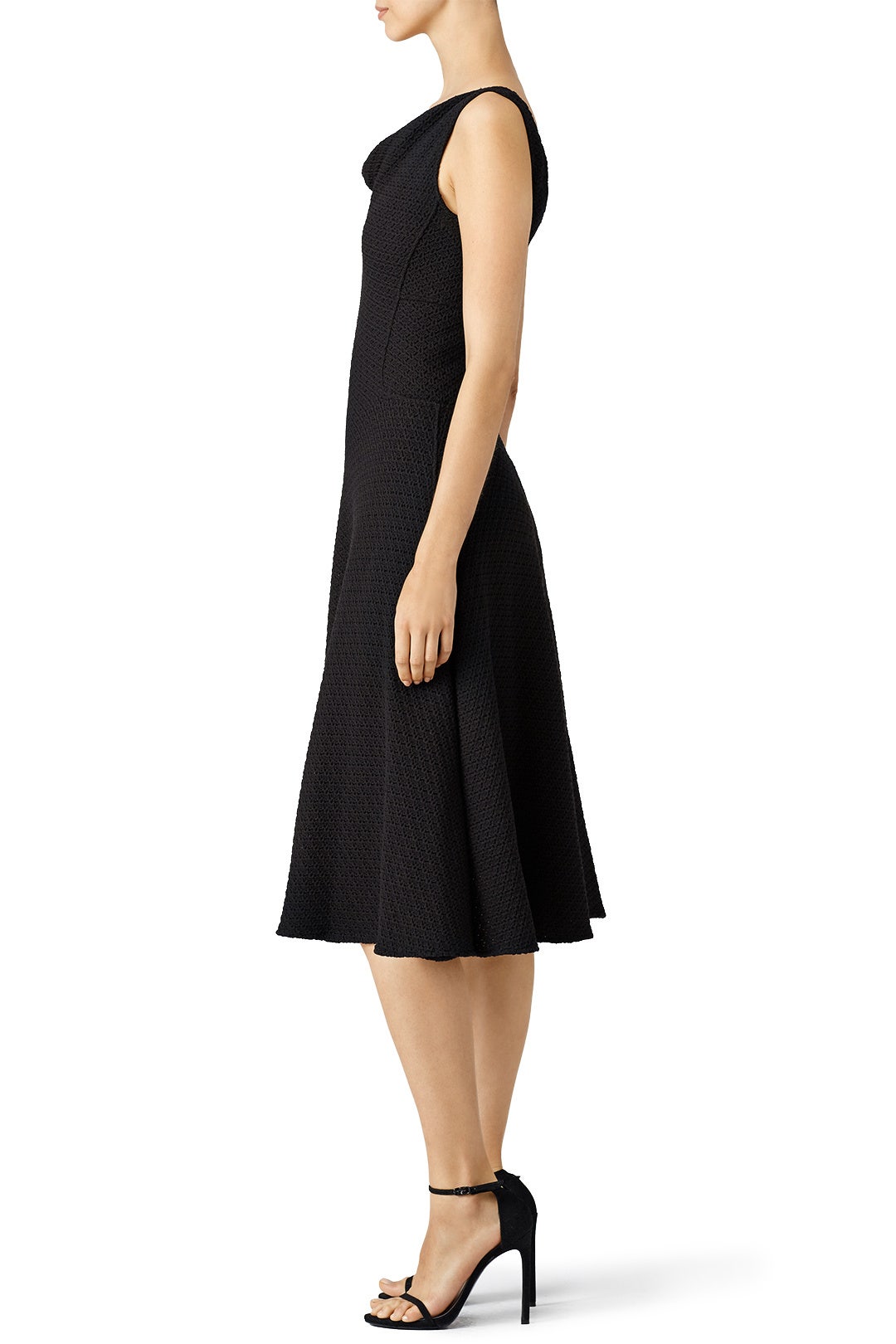 Black Crochet Jersey Dress by DEREK LAM 1