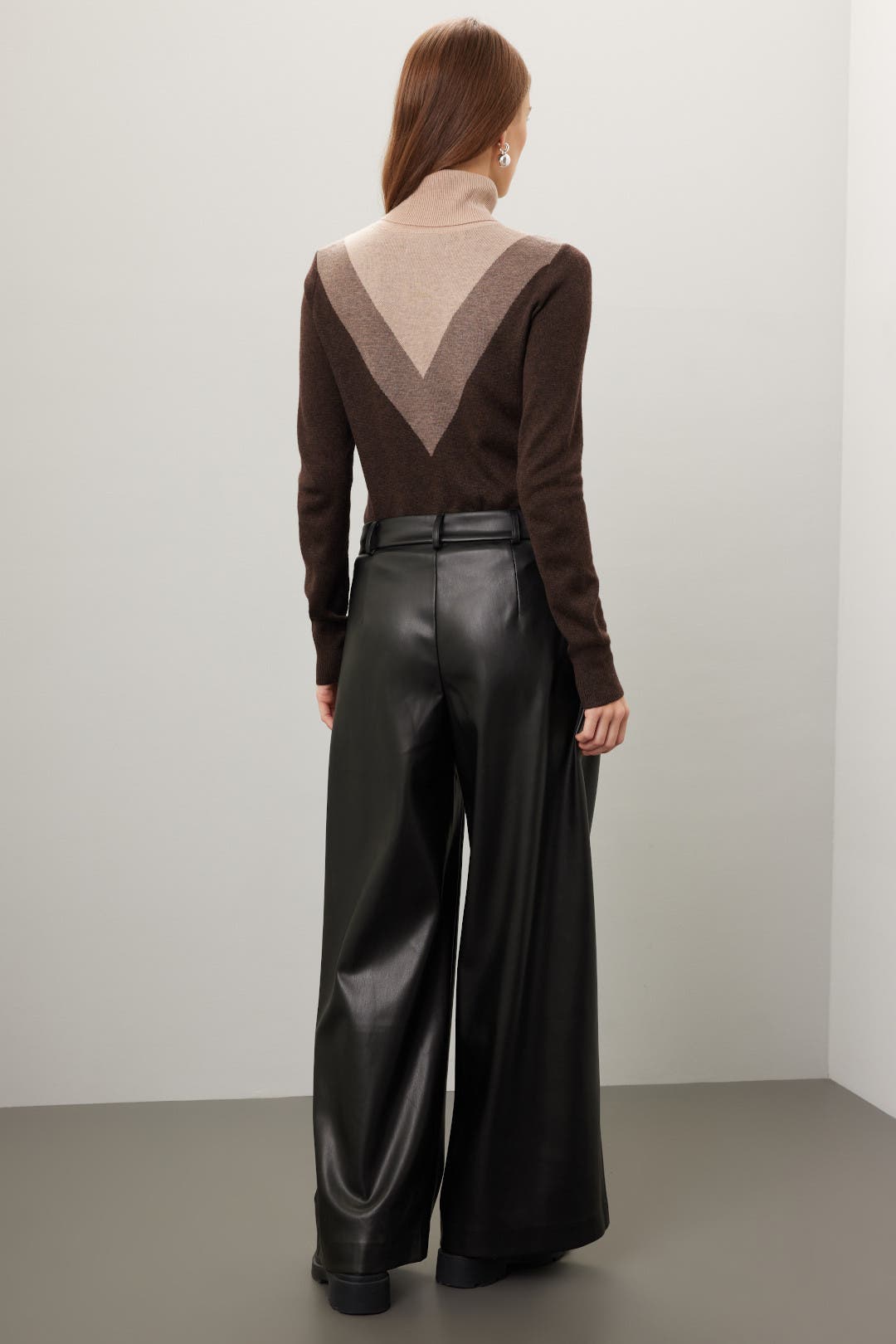 Black Faux Leather Pants by Saunders x RTR | Rent the Runway