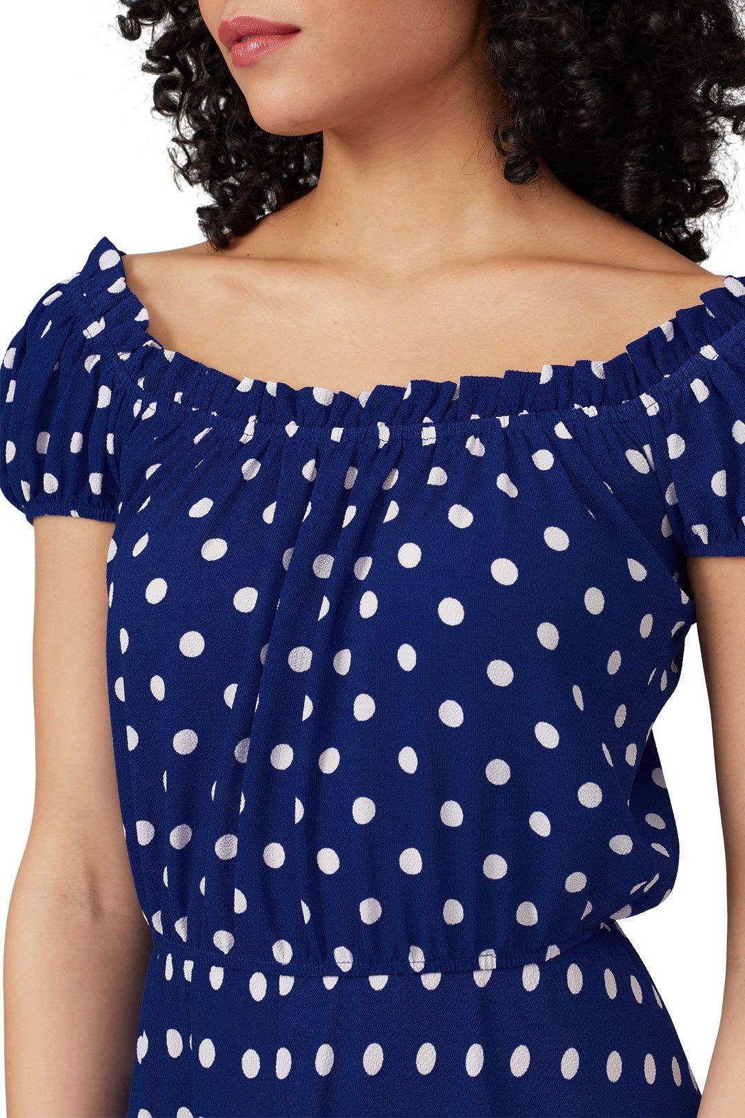 Printed Off The Shoulder Midi Dress by Slate & Willow 1