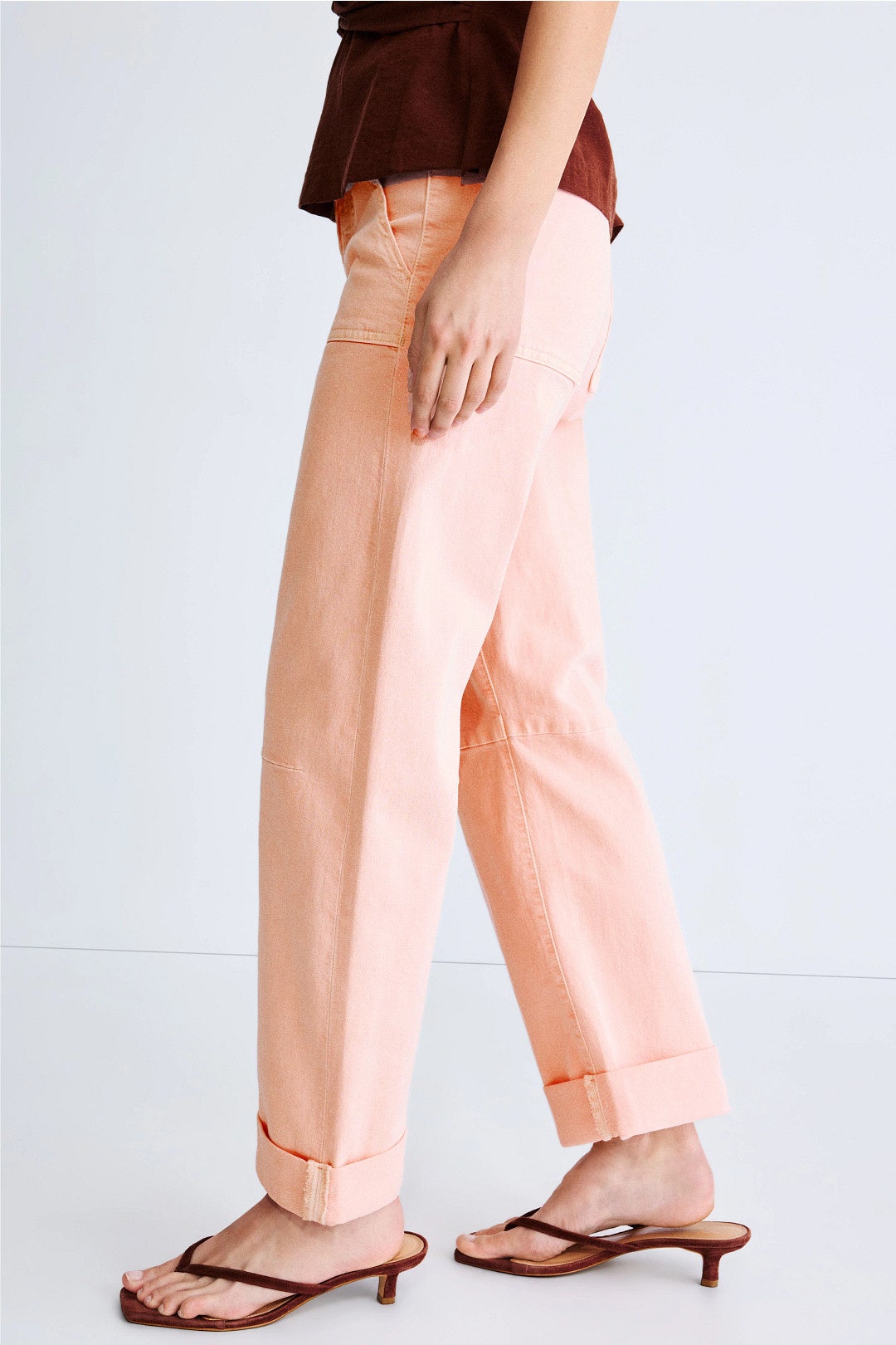 Pink Utility Soft Barrel Jeans by LE JEAN 1