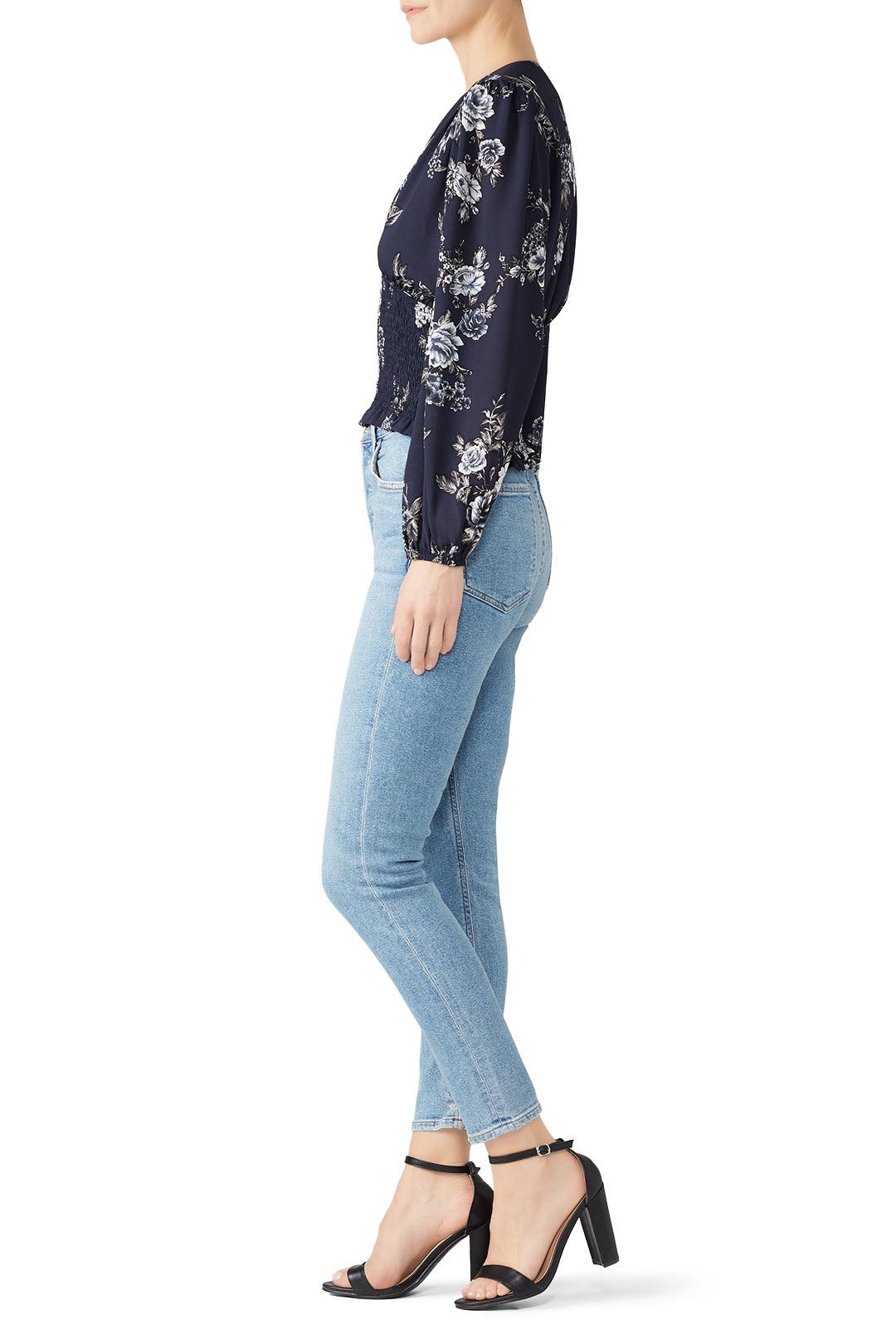 Floral Smocked Waist Blouse by Louna 1
