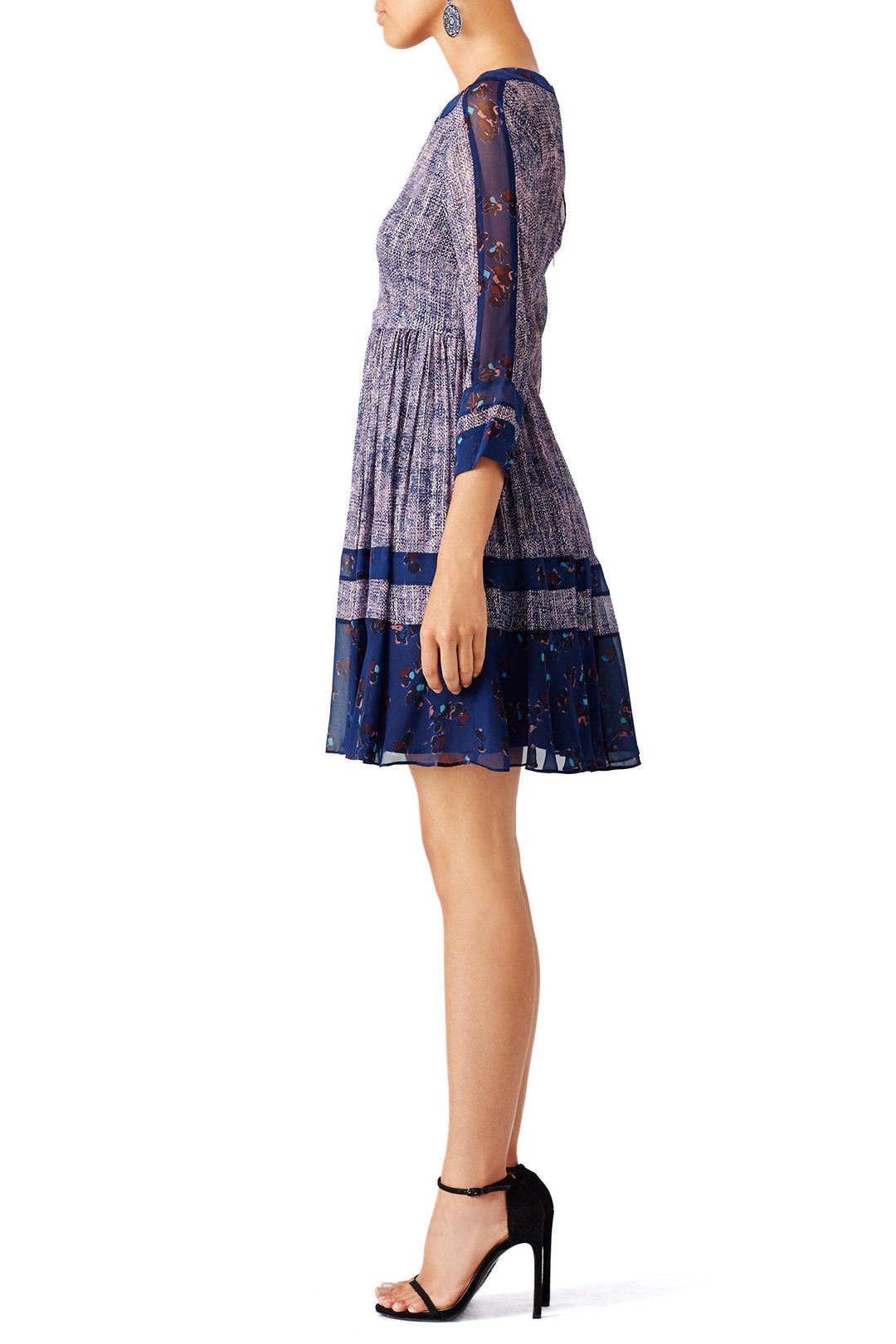 Floral Border Purple Fields Dress by Rebecca Taylor NYC 2