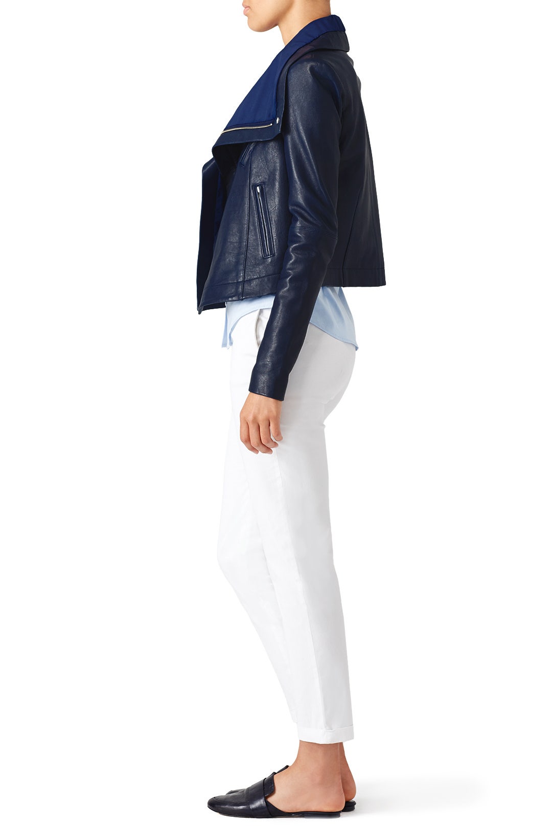 Blue Max Classic Bubble Leather Jacket by VEDA 1