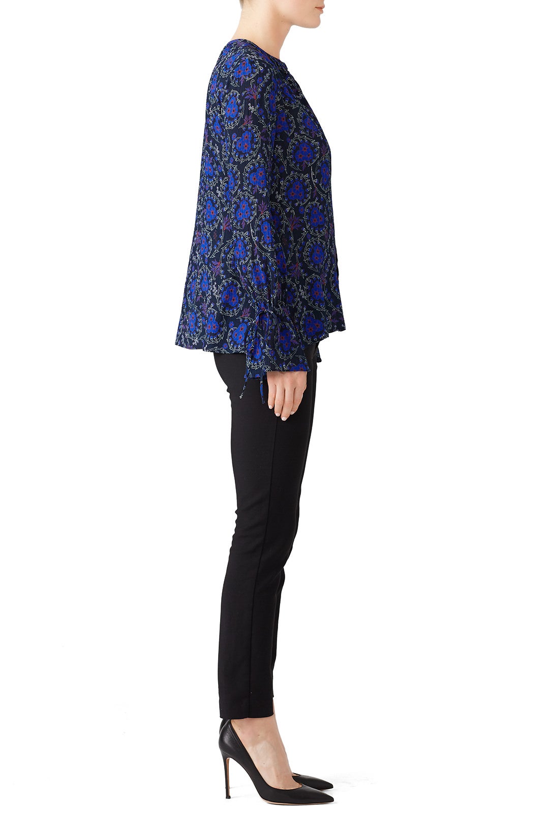 Collarless Bell Sleeve Top by Derek Lam 10 Crosby 1