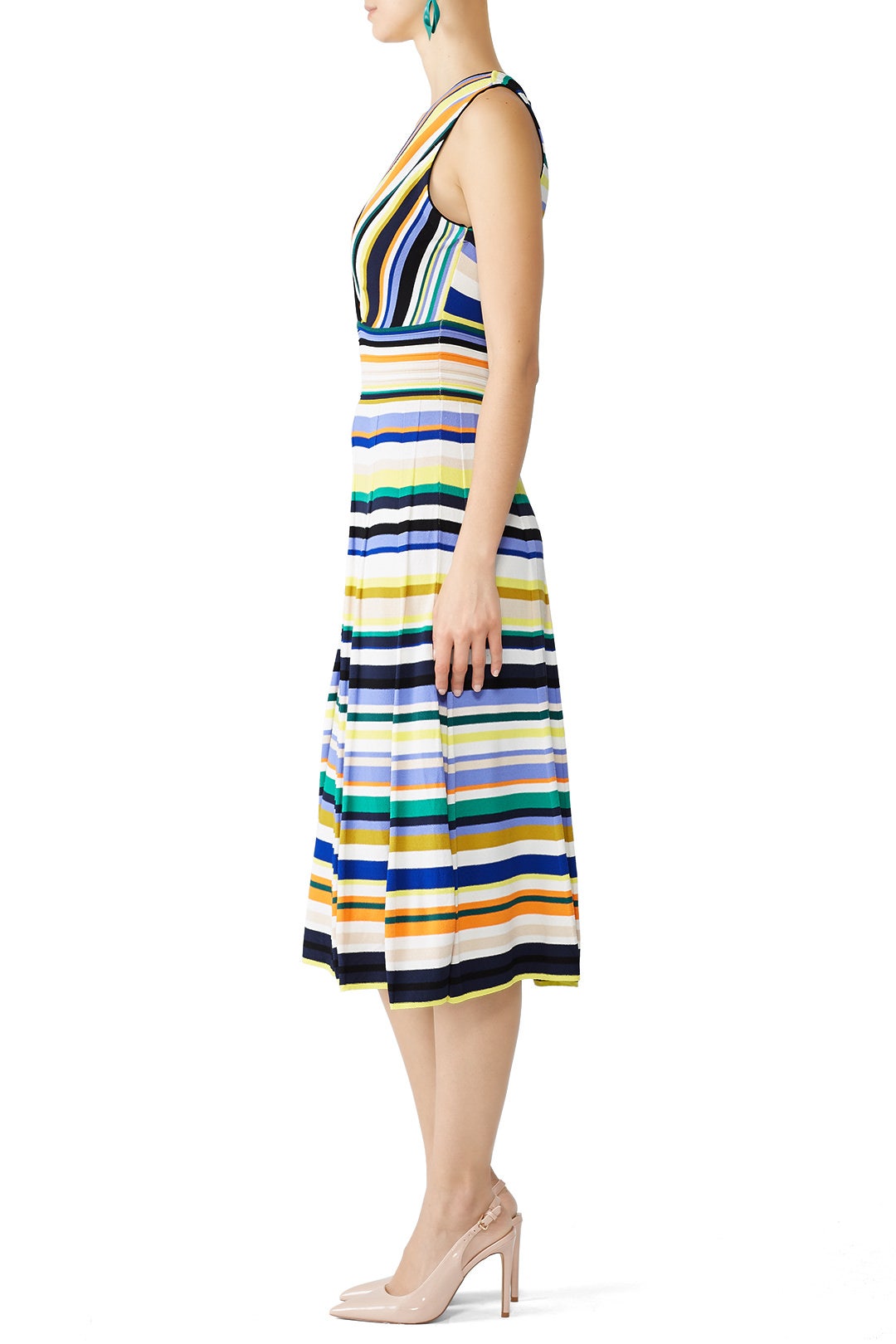Stripe Surplice Dress by Milly 2