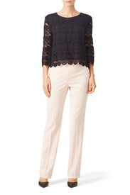 Black Rayna Lace Top by Rebecca Minkoff