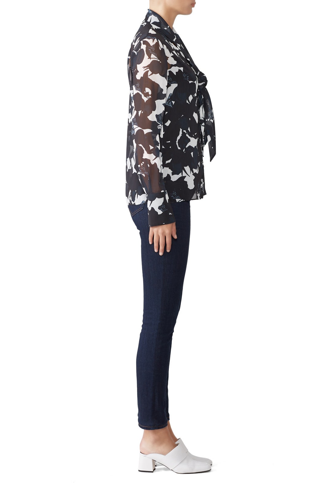 Chalk Multi Fruit Blouse by Jason Wu Collection 1