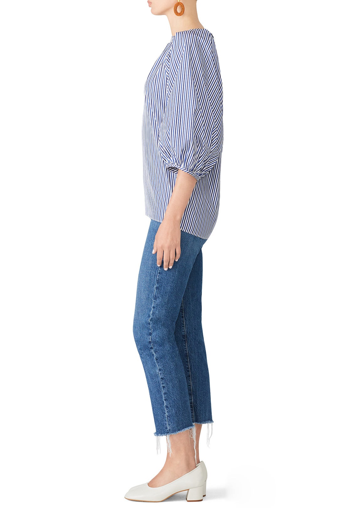Striped Puff Sleeve Shirt by Martin Grant 1