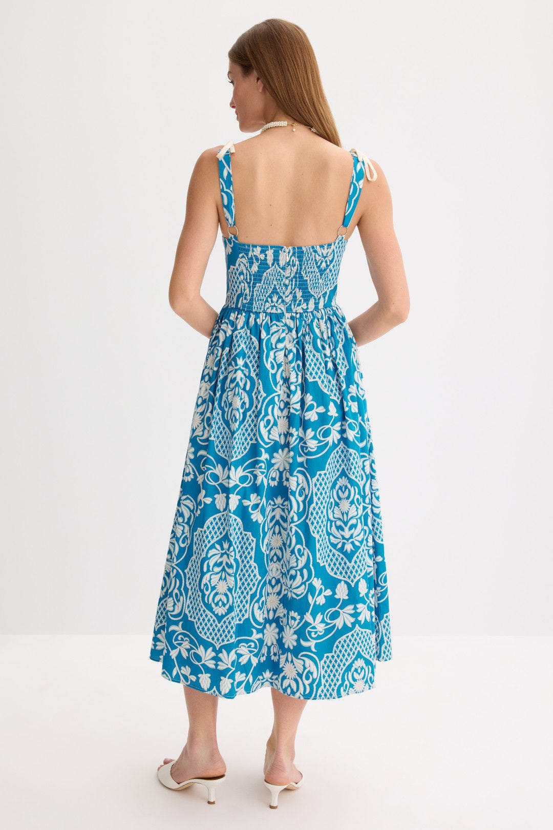 Sweetheart Neckline Midi Dress by Moon River 2