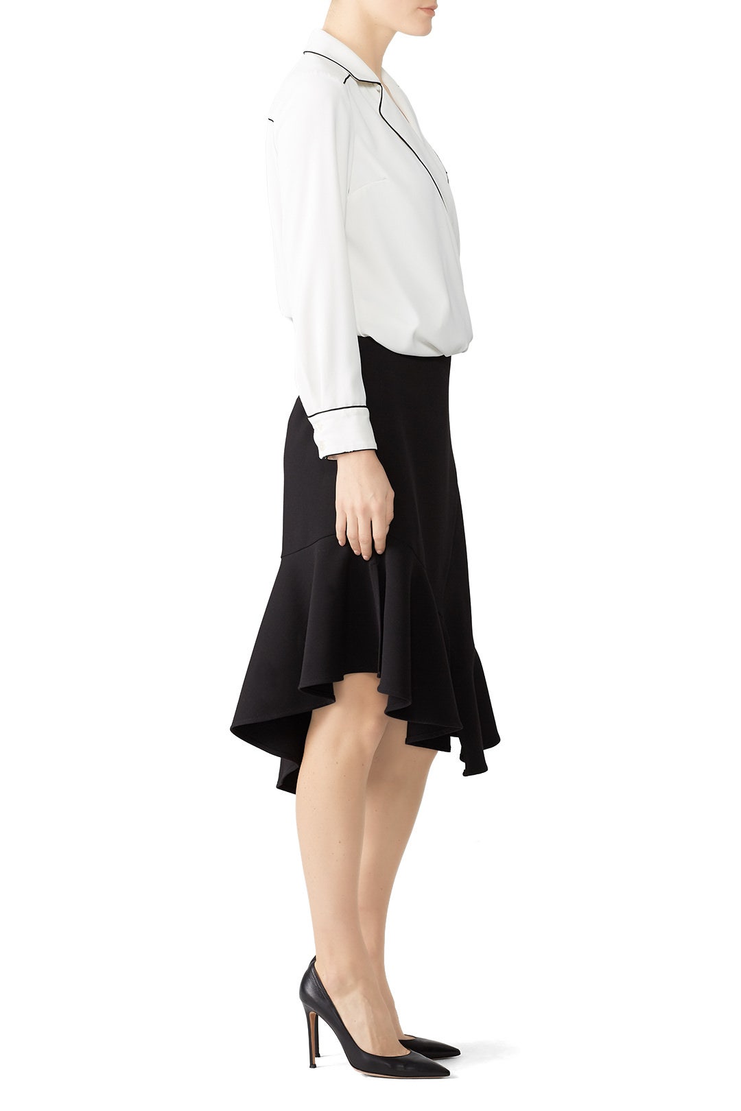 Ruffled Asymmetrical Skirt by Slate & Willow 1