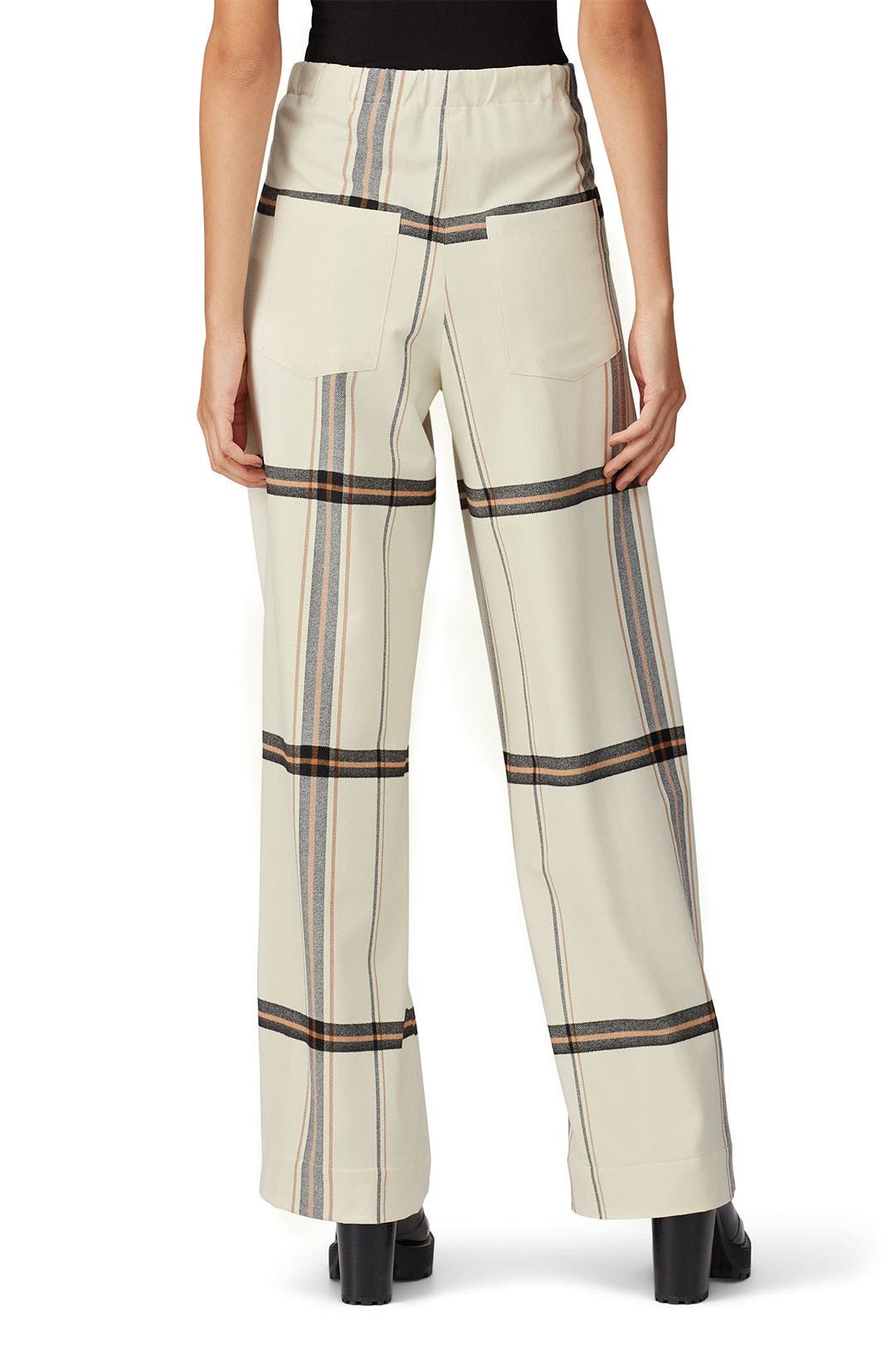 【BAUM UND PFERDGARTEN】 BEIGE check pant Plaid Nyo Pants by Baum und Pferdgarten | Rent the Runway