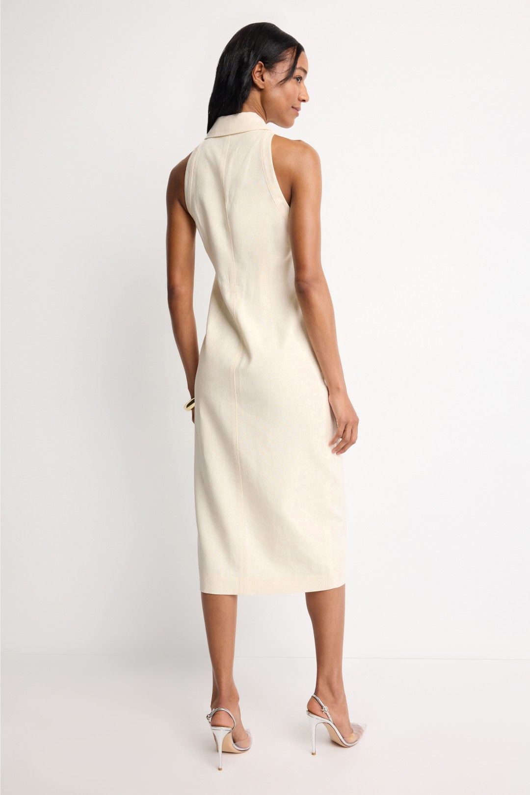 Button Front Racer Midi Dress by TOCCIN X RTR 2