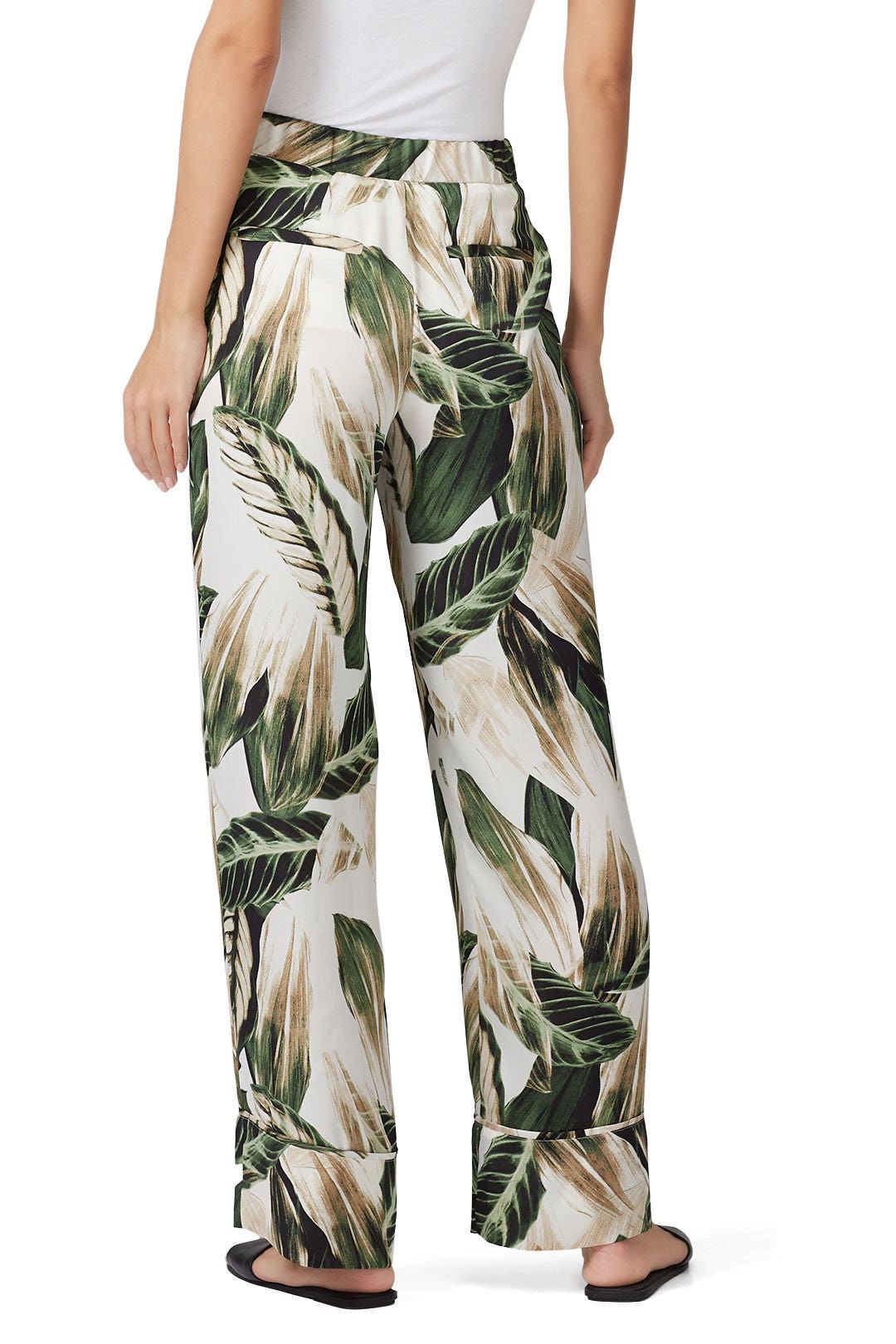 Palm Printed Wide Leg Pants by Great Jones 2
