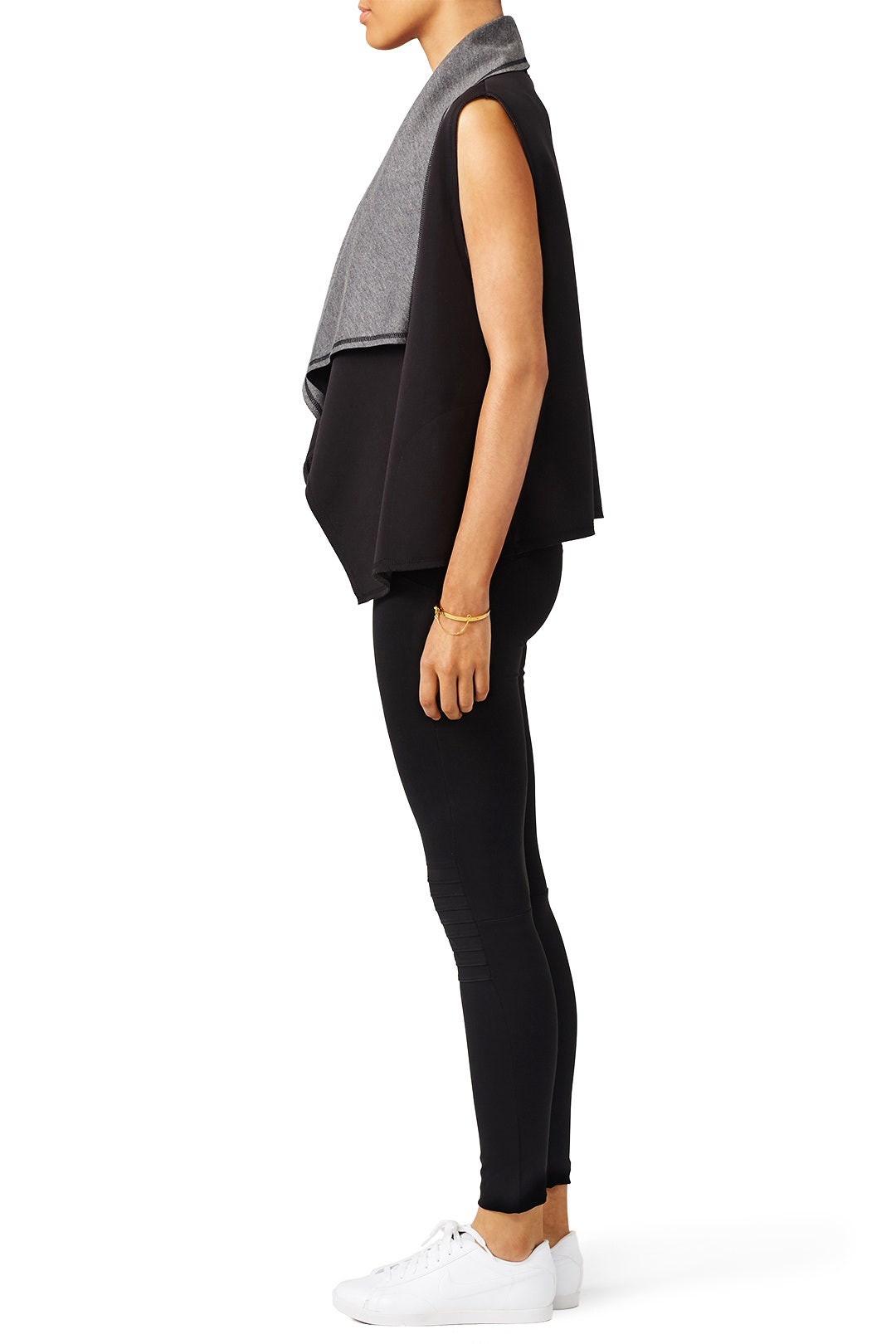 Heather Grey Draped Vest by ALALA 2