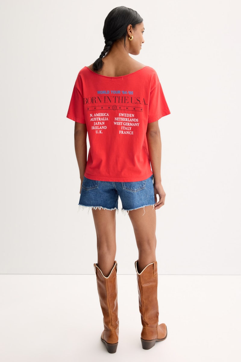 Bruce Springsteen Born In The USA Off The Shoulder Tee by DAYDREAMER - Photo 2