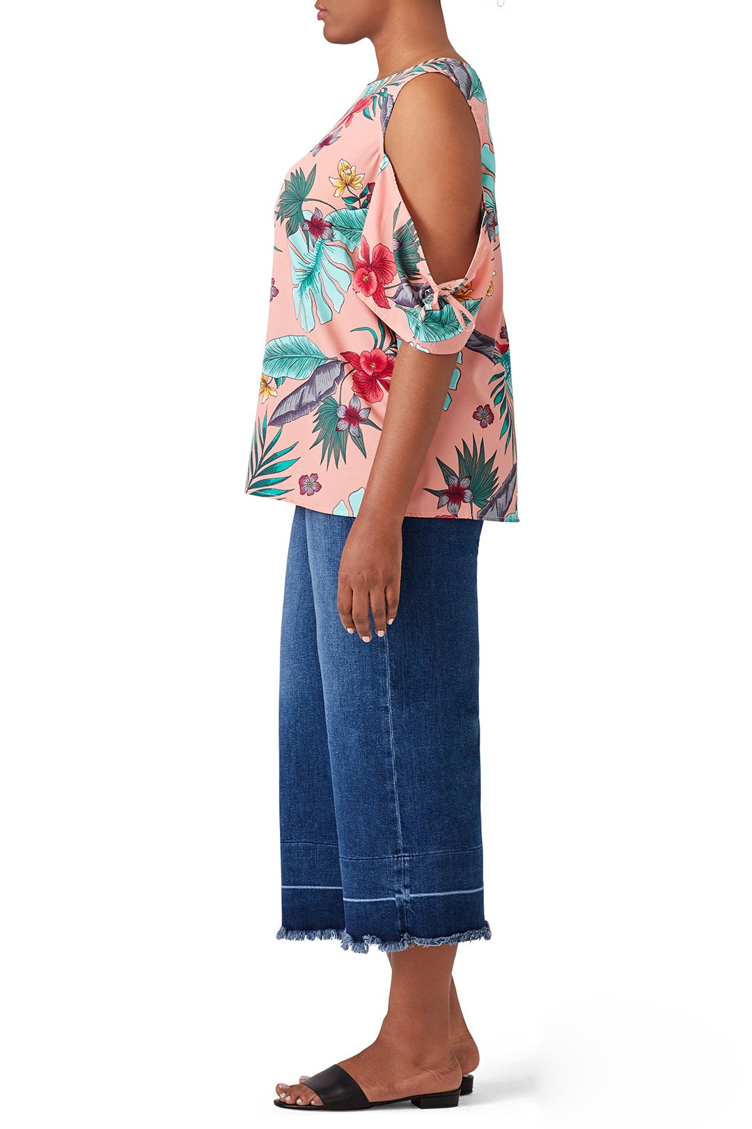 Tropical Cold Shoulder Top by JUNAROSE 1