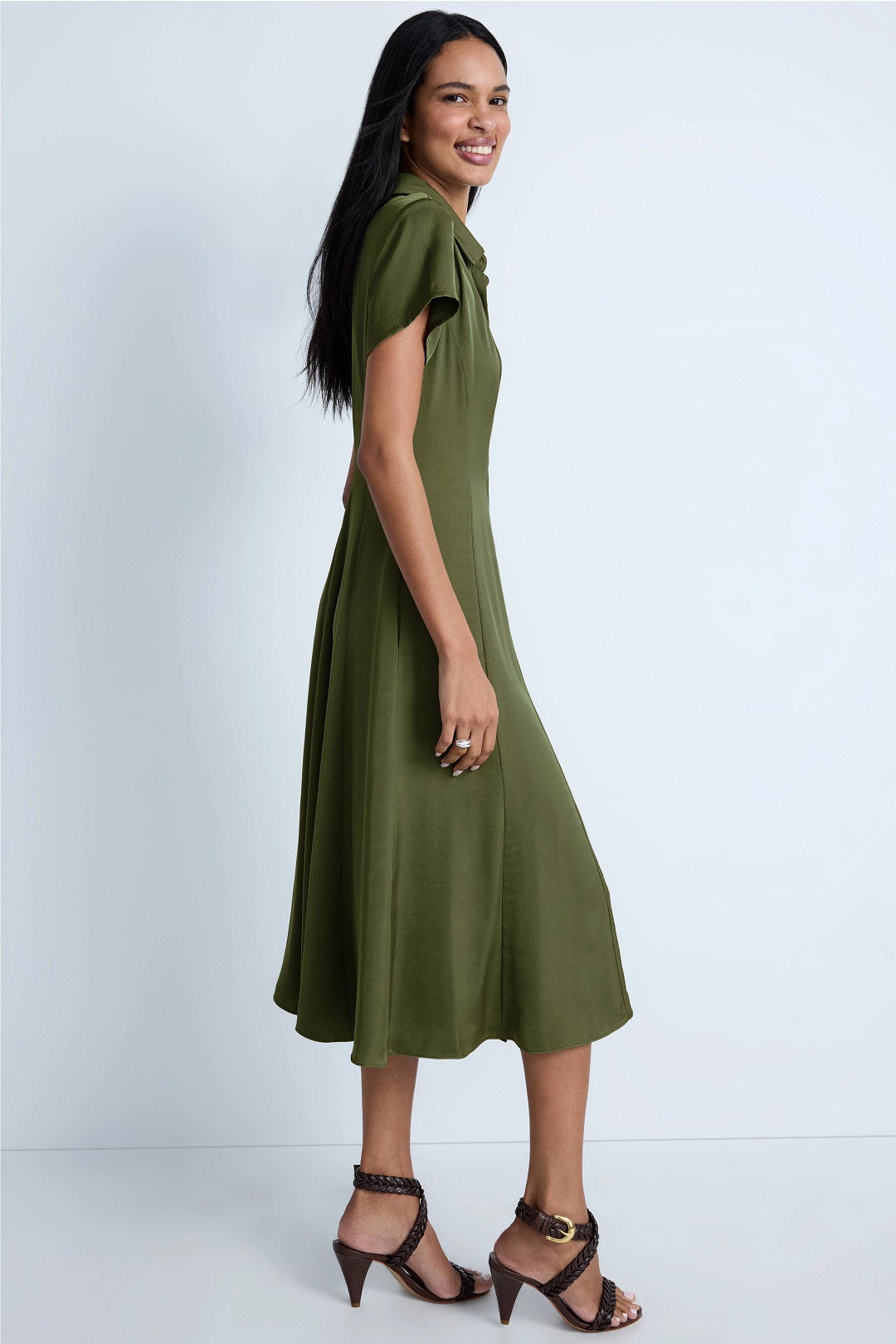 Pleated Shirt Dress by Luxely 1