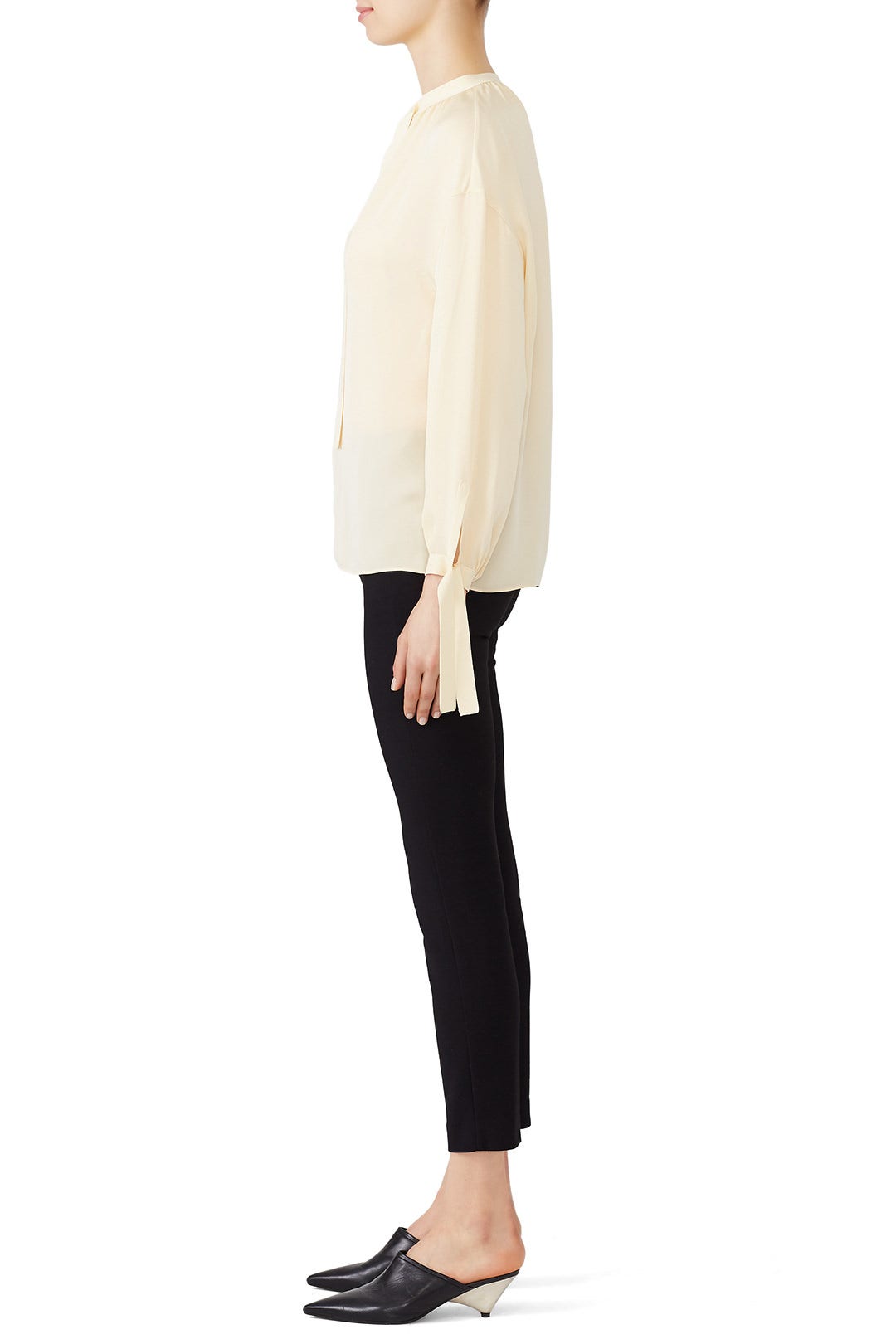 Cream Boet Blouse by VINCE. 1