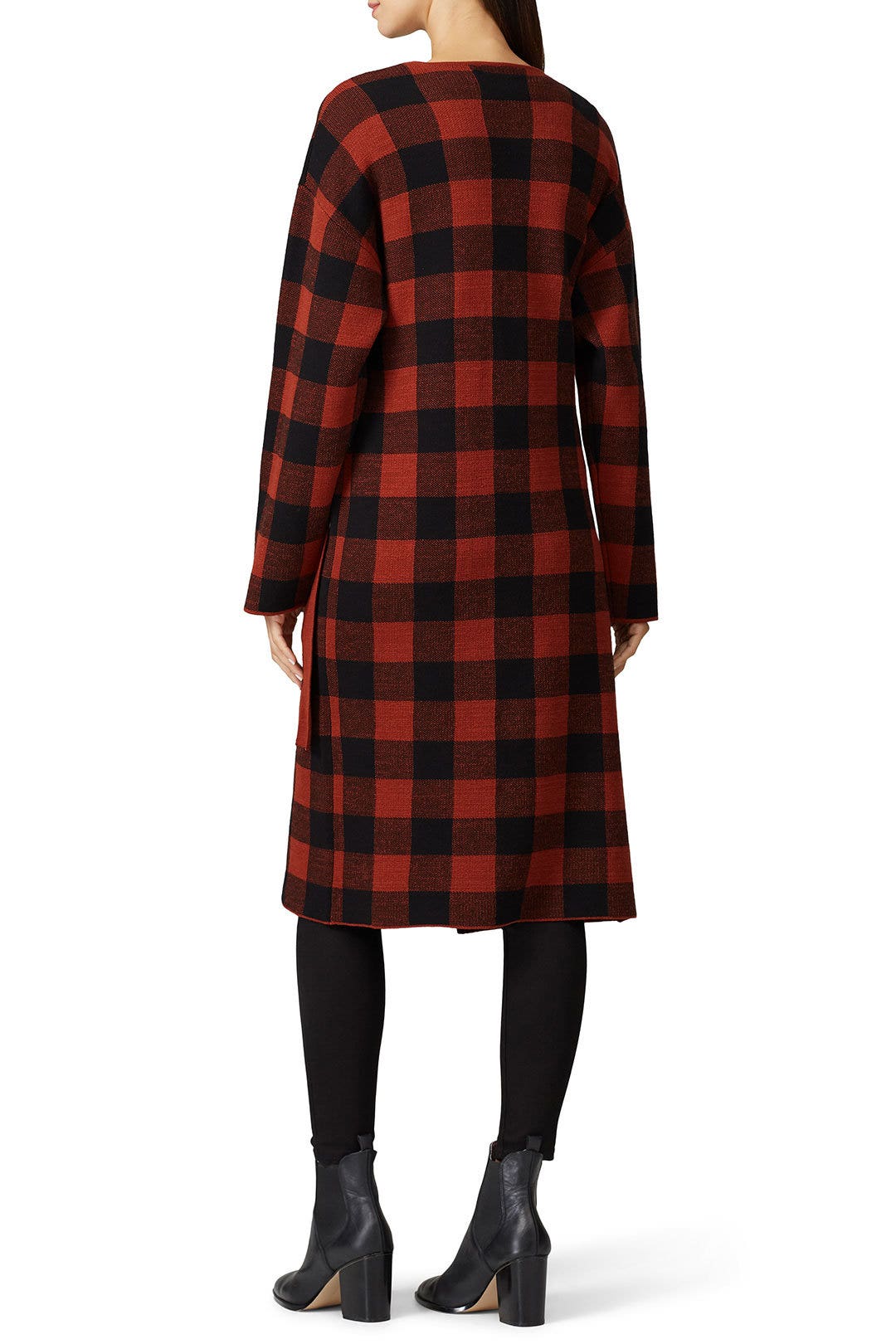 Check Pattern Sweater Coat by J.O.A. 2