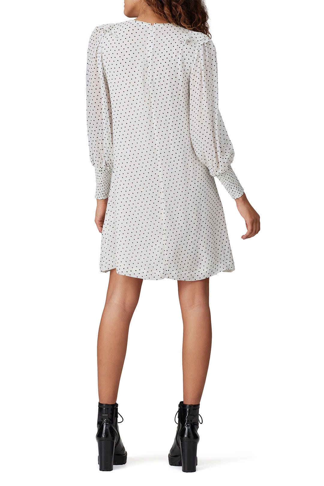 White Polka Dot Ruffle Dress by GANNI 2