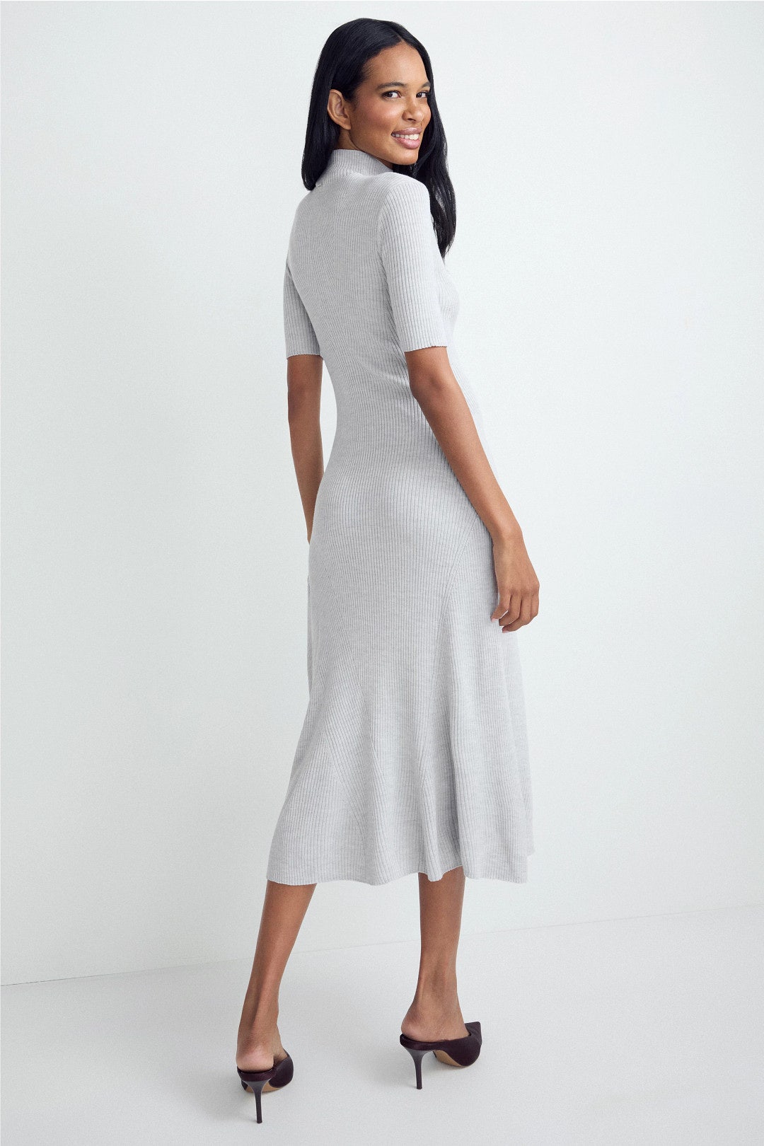 Faire Knit Turtleneck Midi Dress by BOSS 2