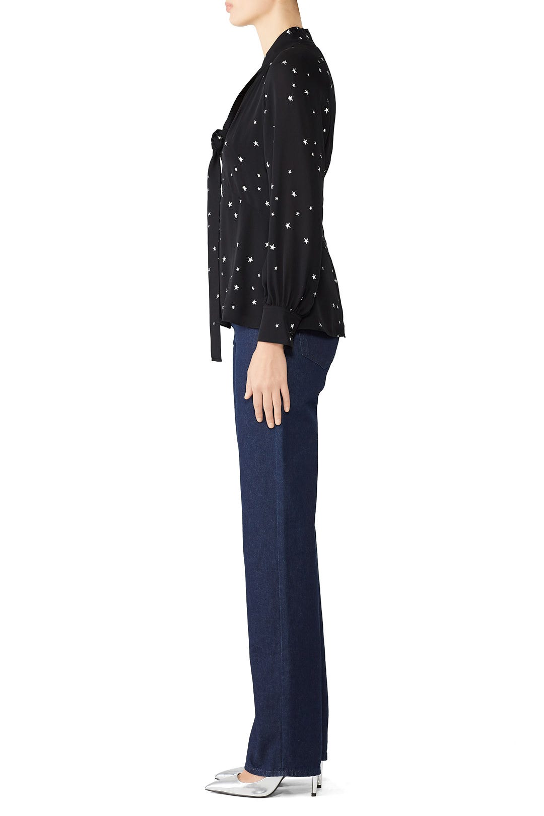 Stargazer Pleated Bow Blouse by Tory Burch 1