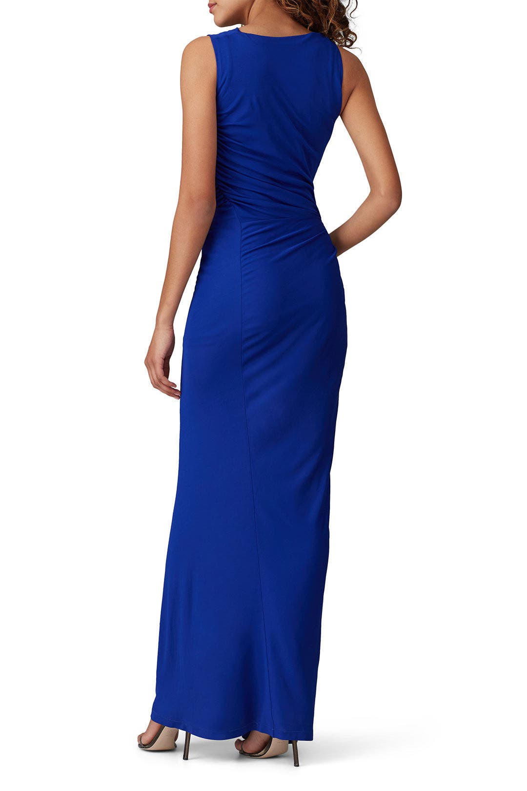 Cobalt Blue Ruched Gown by Atlein 2