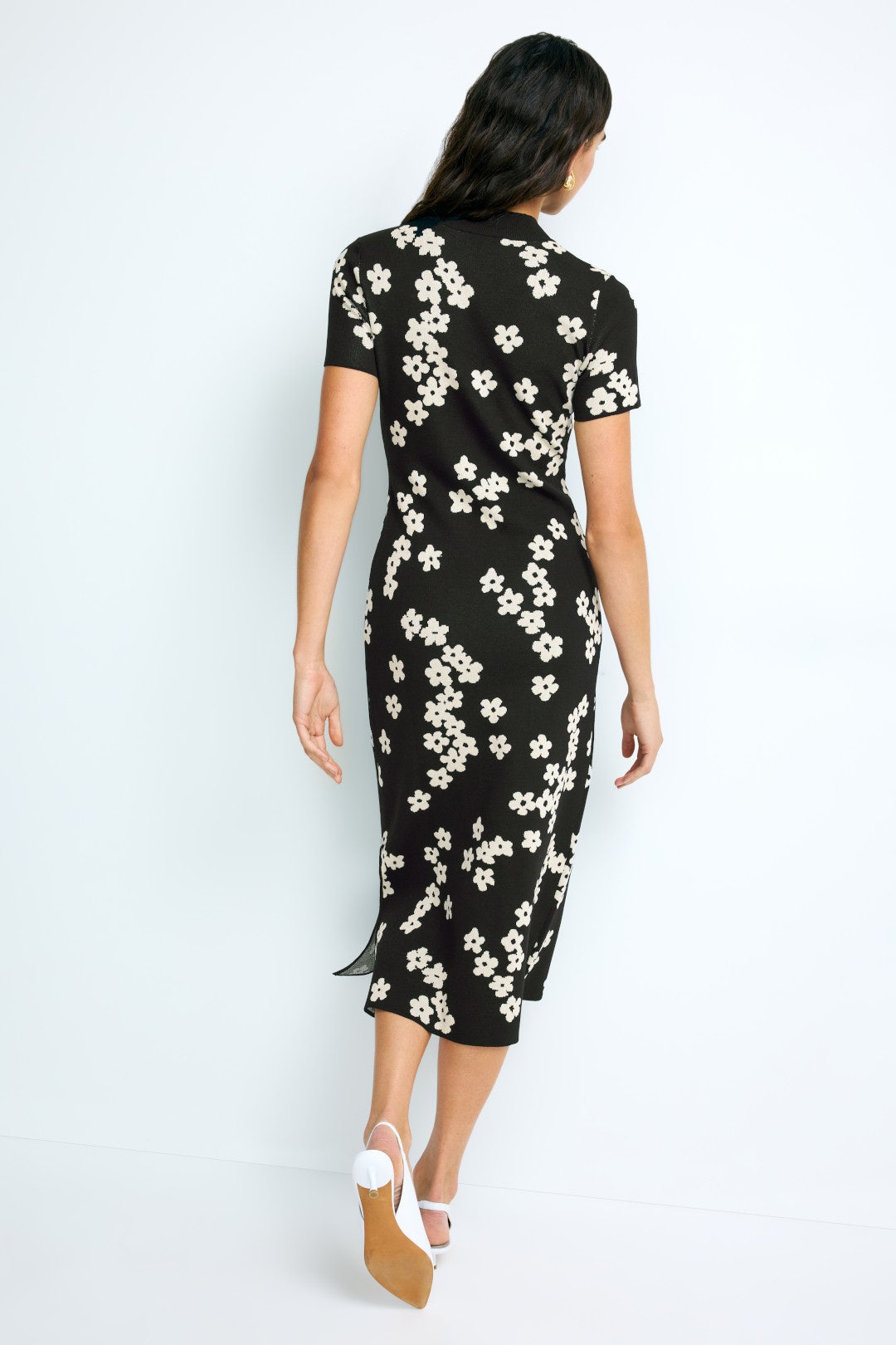 Flower Jacquard Knit Dress