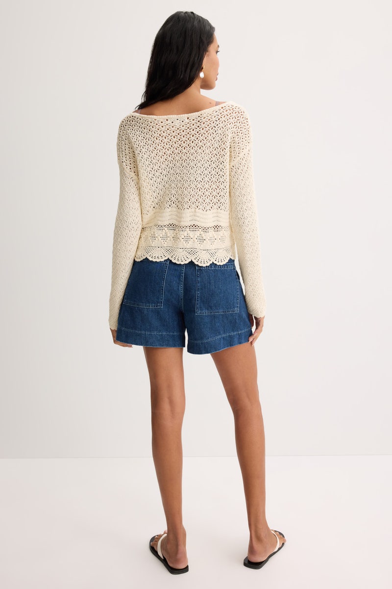Tie Front Crochet Sweater by Jason Wu x RTR - Photo 2