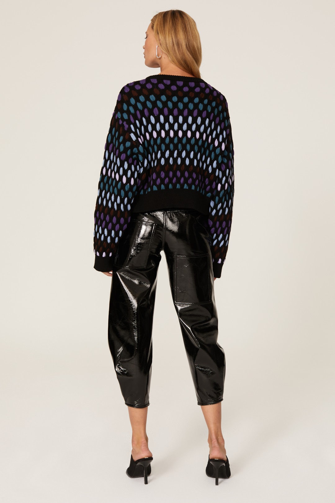 Cropped Polka Dot Sweater by Koché 2