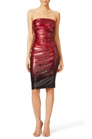 Crushed Bodice Dress by Donna Karan New York