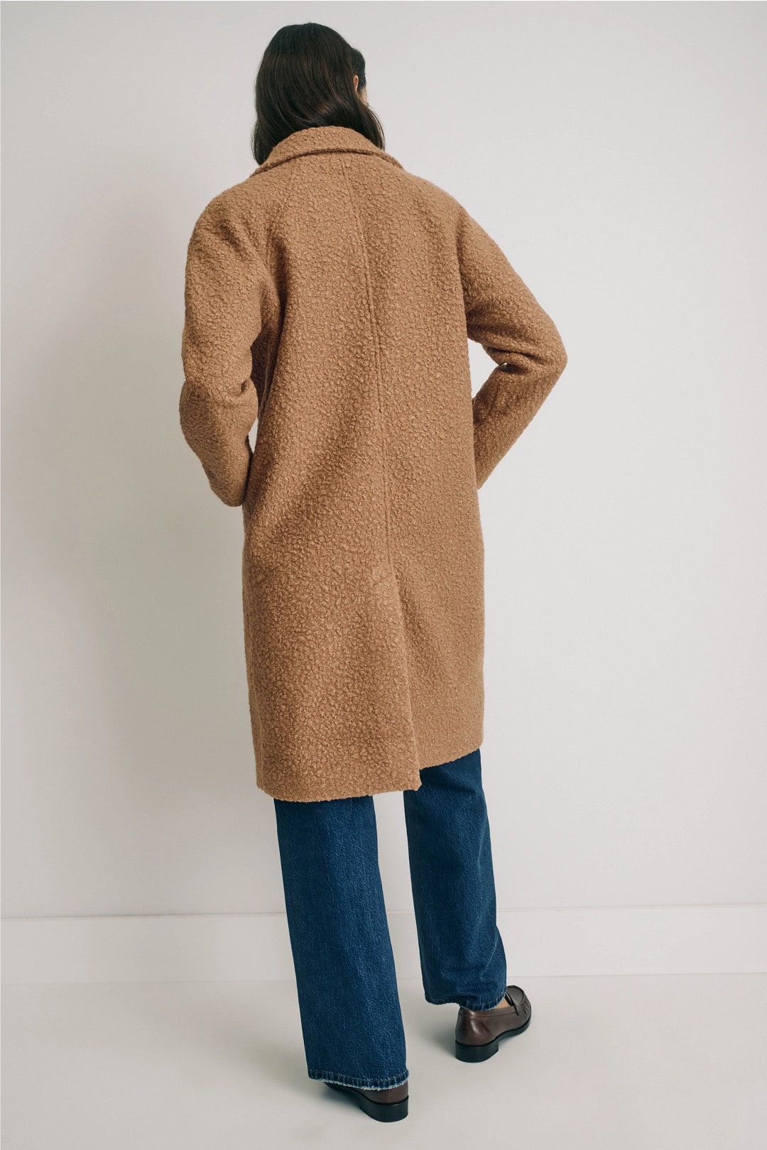 Brown Balmacaan Coat by Ellen Tracy 2