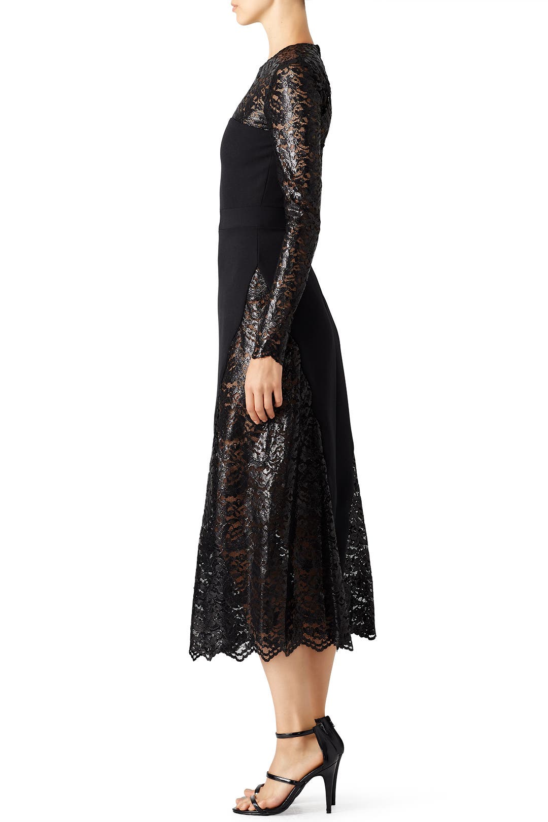 Lace Manor Midi Dress by Emanuel Ungaro | Rent the Runway