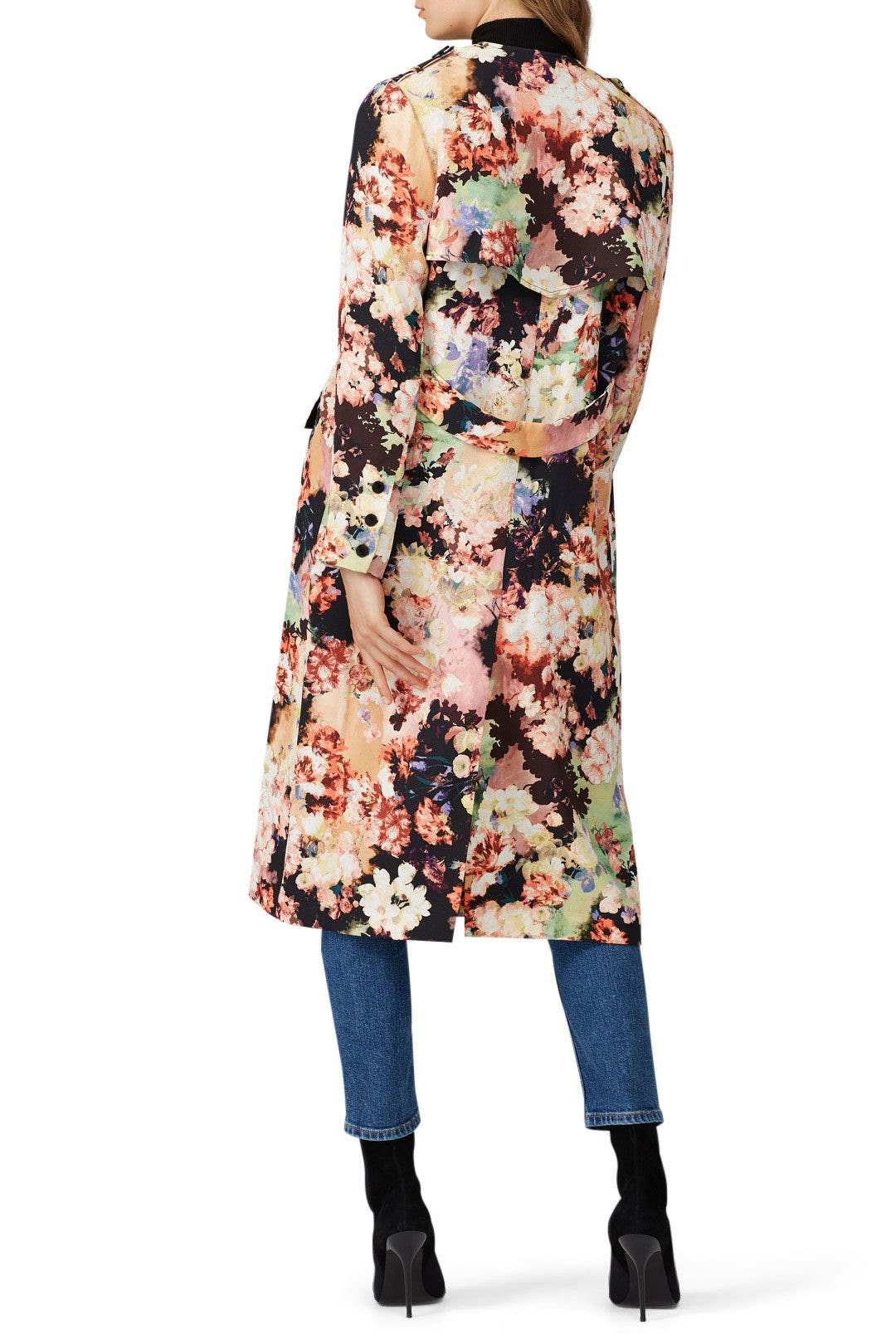 Dark Floral Duster Jacket by Badgley Mischka 2