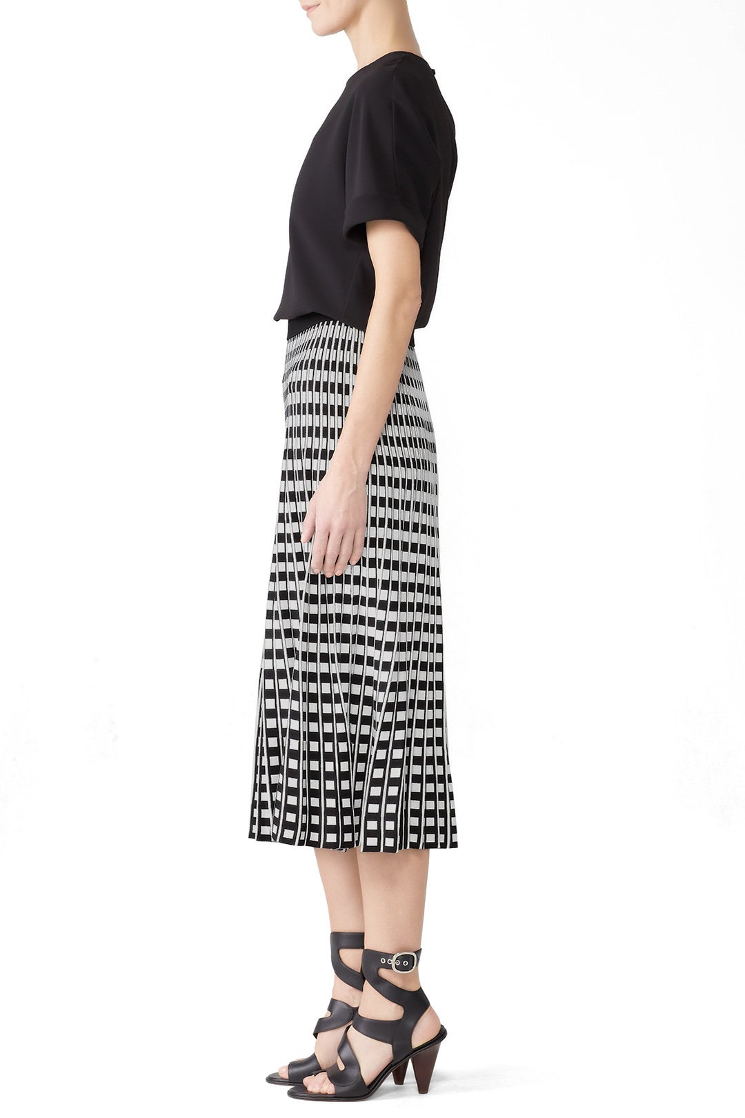 Pleated Check Skirt by Derek Lam 10 Crosby 1