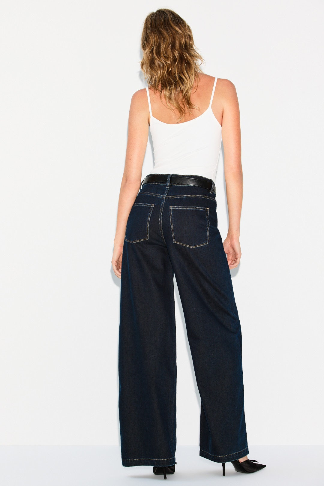 Dark Indigo Hepburn Wide Leg Jeans by DL1961 2