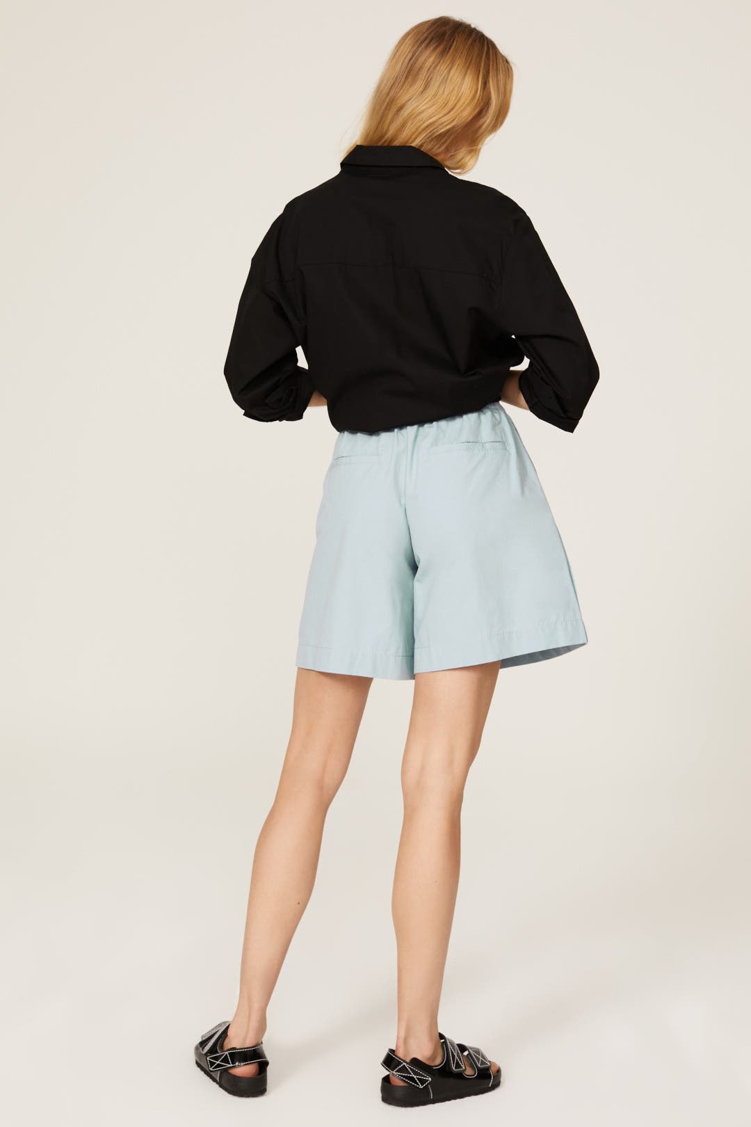 Blue Linen Bermuda Shorts by Proenza Schouler White Label