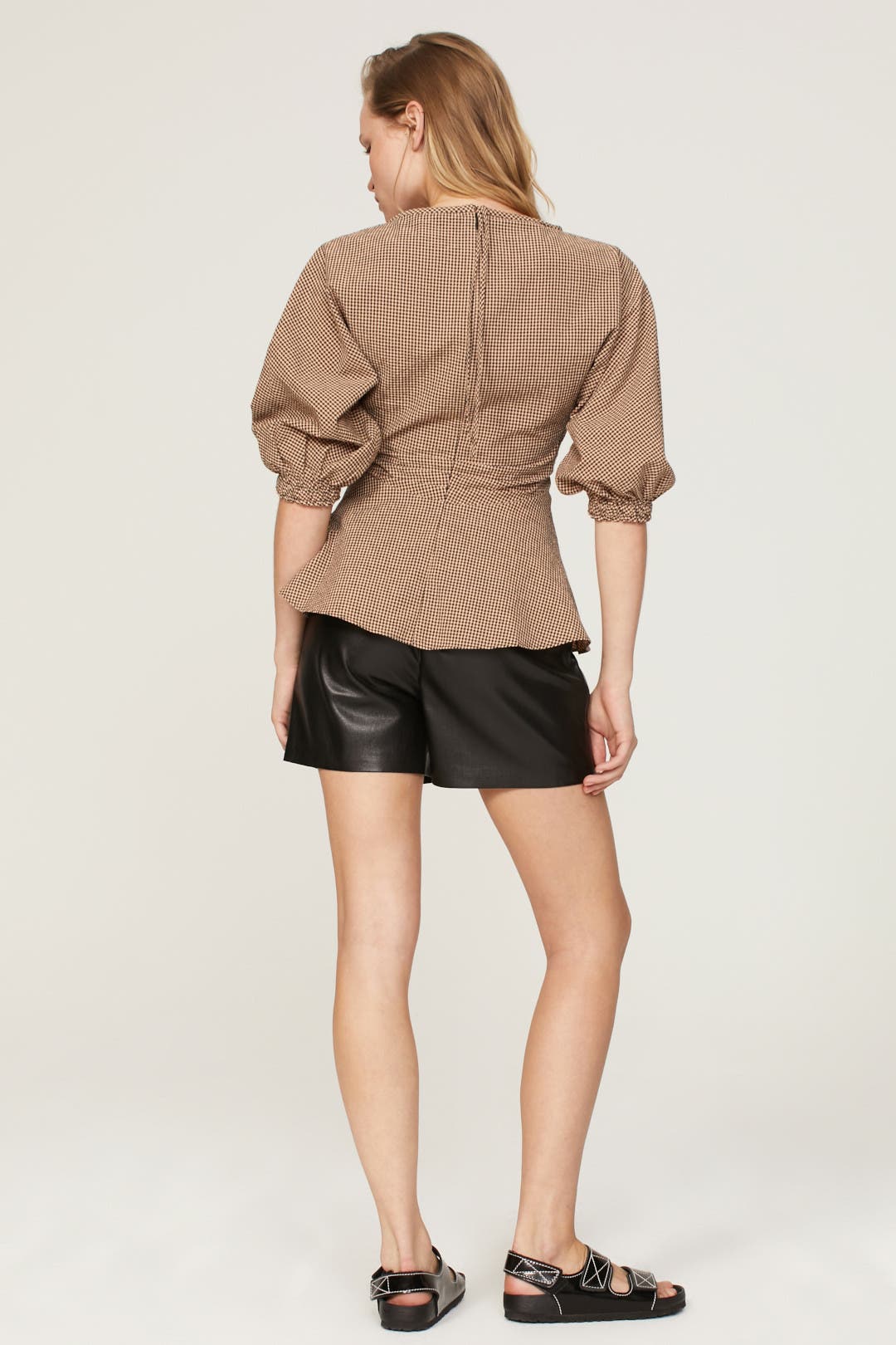 Gingham Peplum Top by Proenza Schouler White Label | Rent