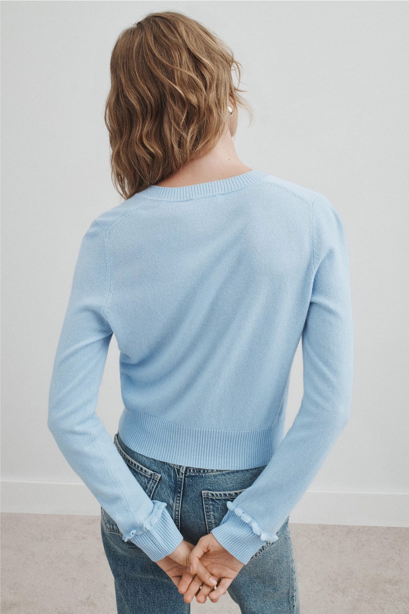 Emile Cardigan With Ruffle Sleeve by Sandro - Photo 2