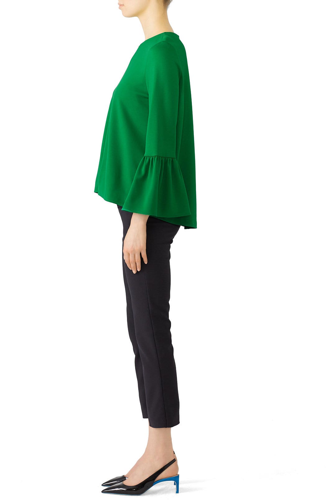 Weston Ruffle Sleeve Top by Tibi 1